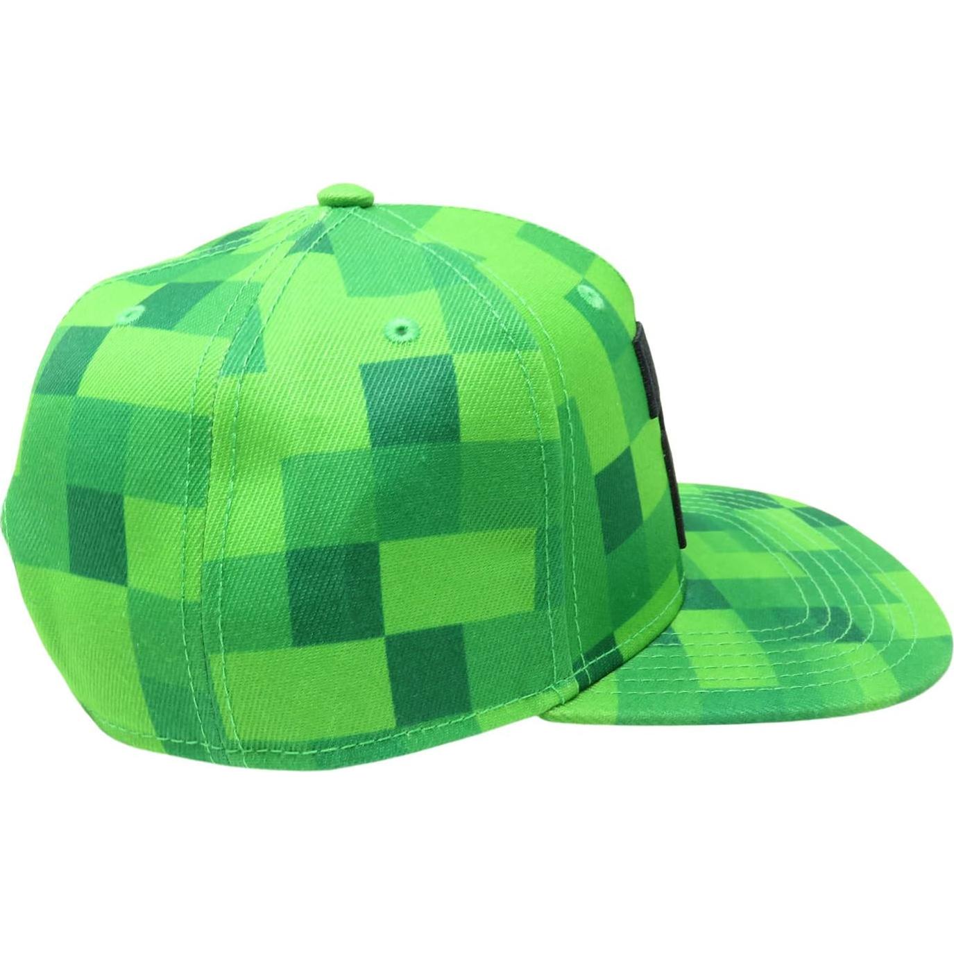 Gorro Snapback Minecraft Creeper Licenciado Niños Verde