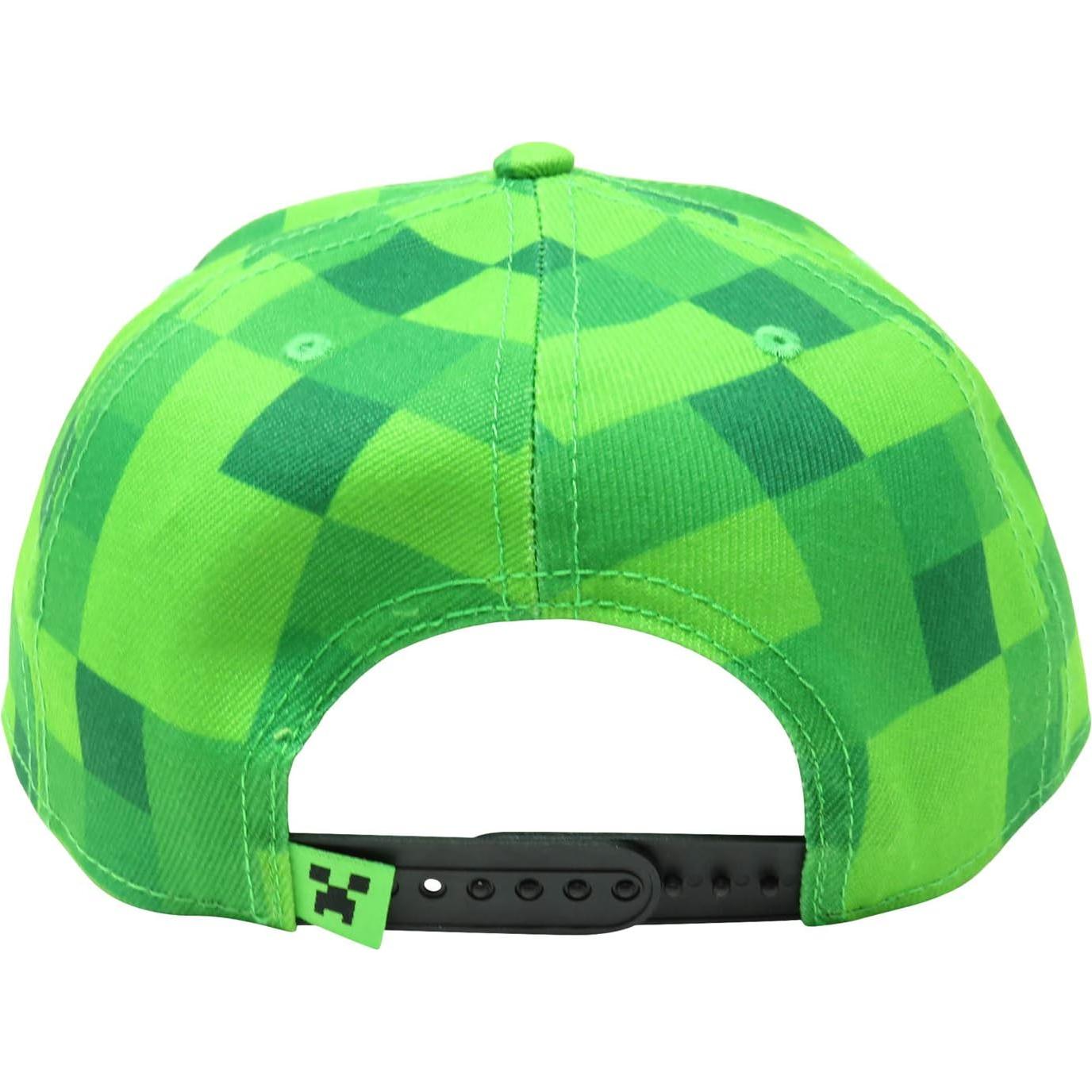Gorro Snapback Minecraft Creeper Licenciado Niños Verde