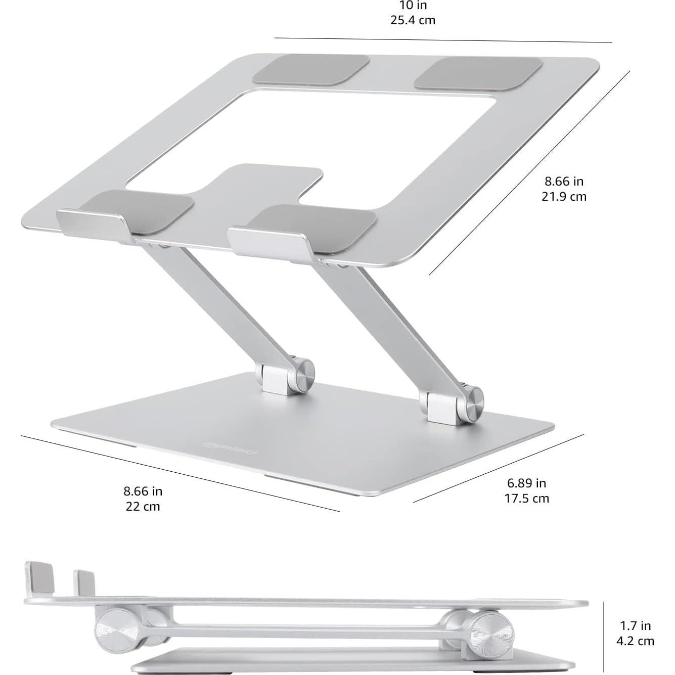 Soporte Ergonómico para Laptop Amazon Basics Ajustable 25.4 cm