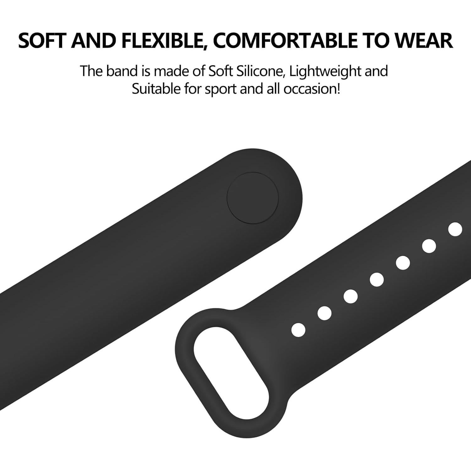 Meliya Correas de Silicona para Xiaomi Smart Band 9/8 - 3 Pzas