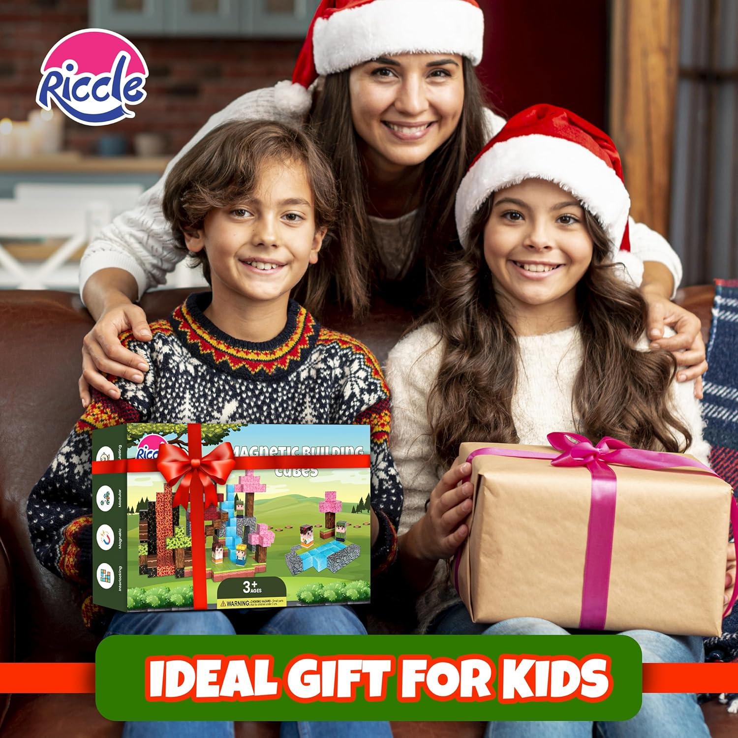 Bloques Magnéticos Riccle 60 Piezas 2.29 cm Juguetes Educativos