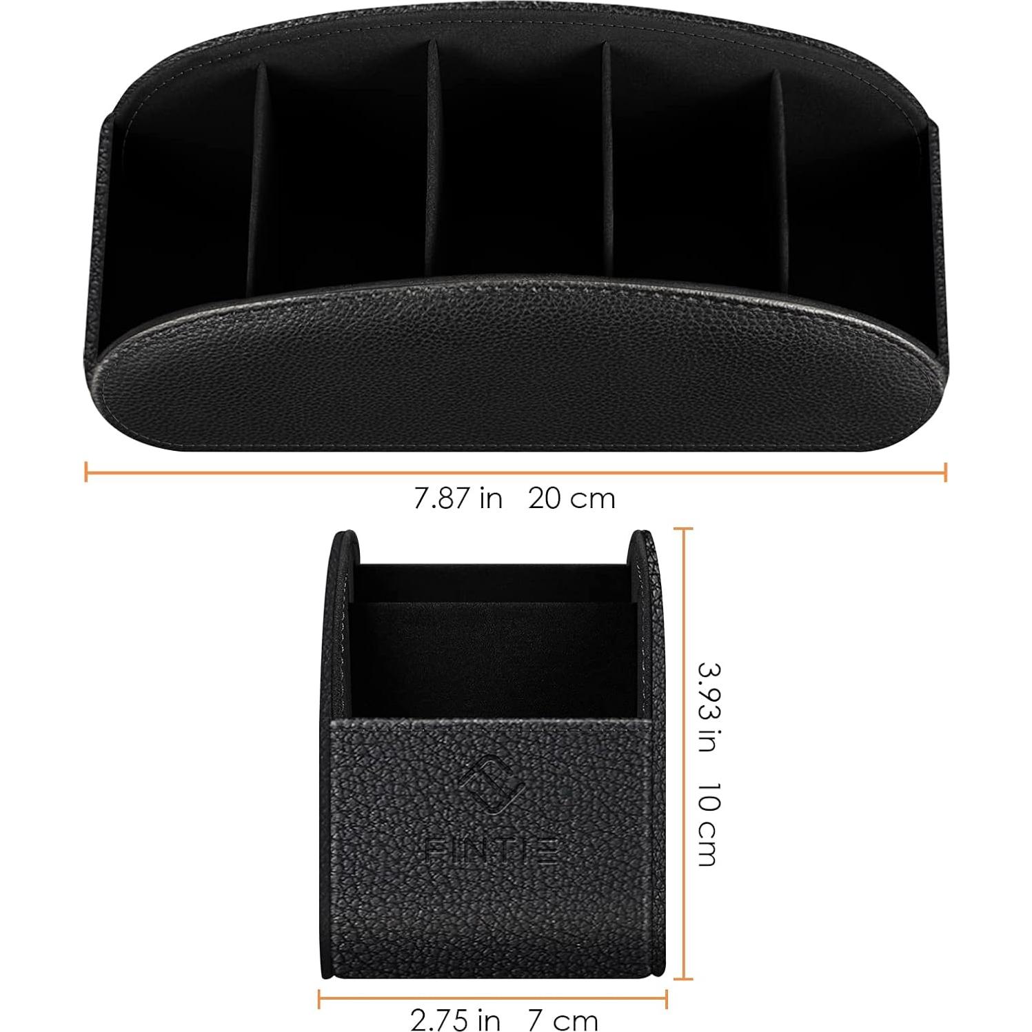 Organizador de Escritorio Fintie 5 Compartimentos Cuero Vegano Negro