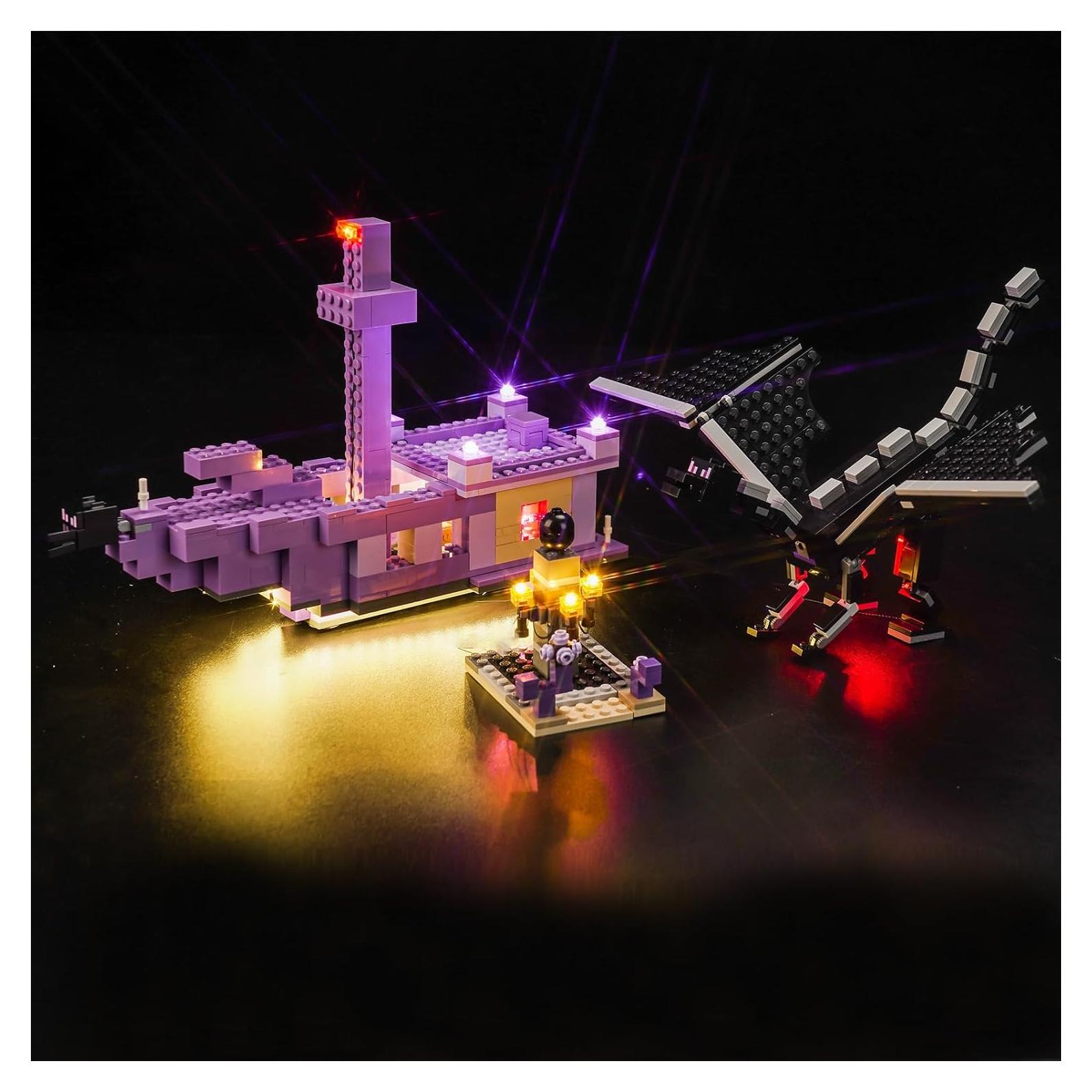 Kit de Luz LED LocoLee para LEGO 21264 Dragón Ender y Barco