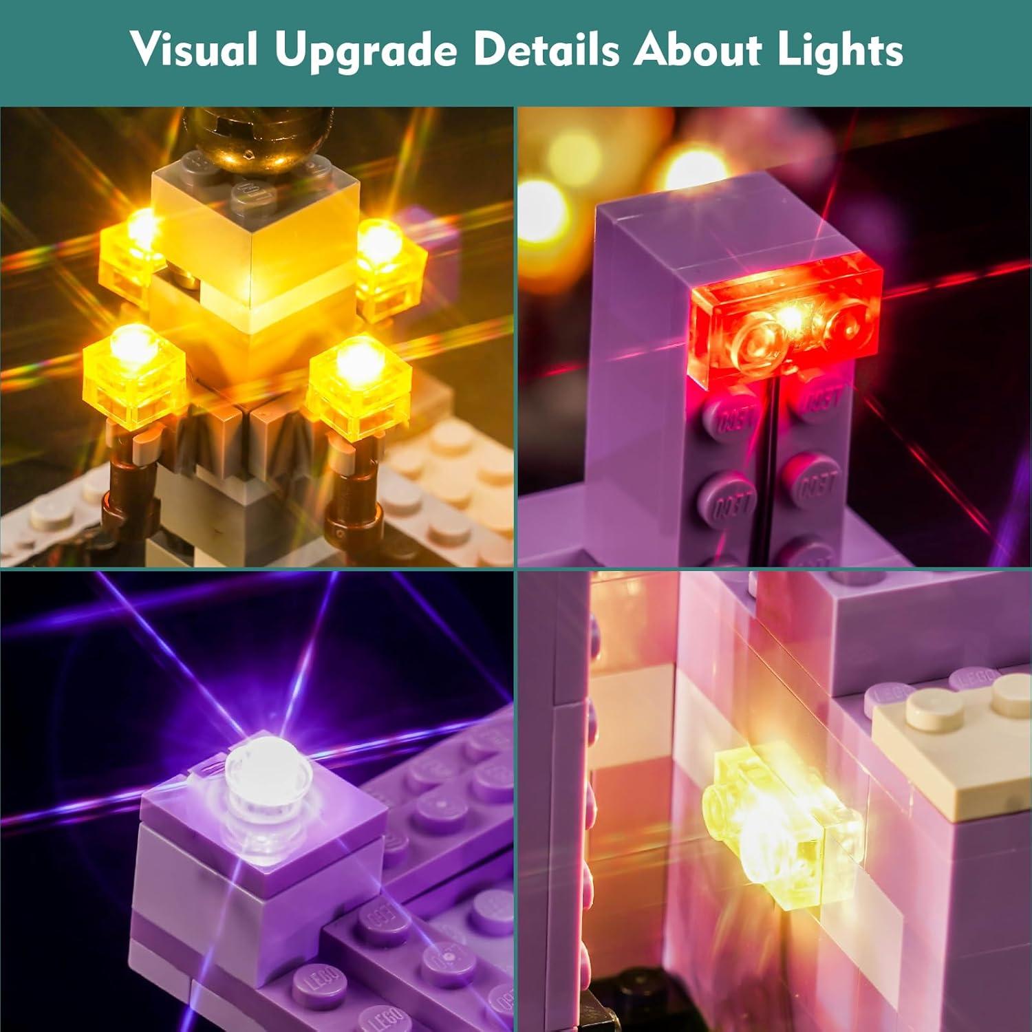 Kit de Luz LED LocoLee para LEGO 21264 Dragón Ender y Barco