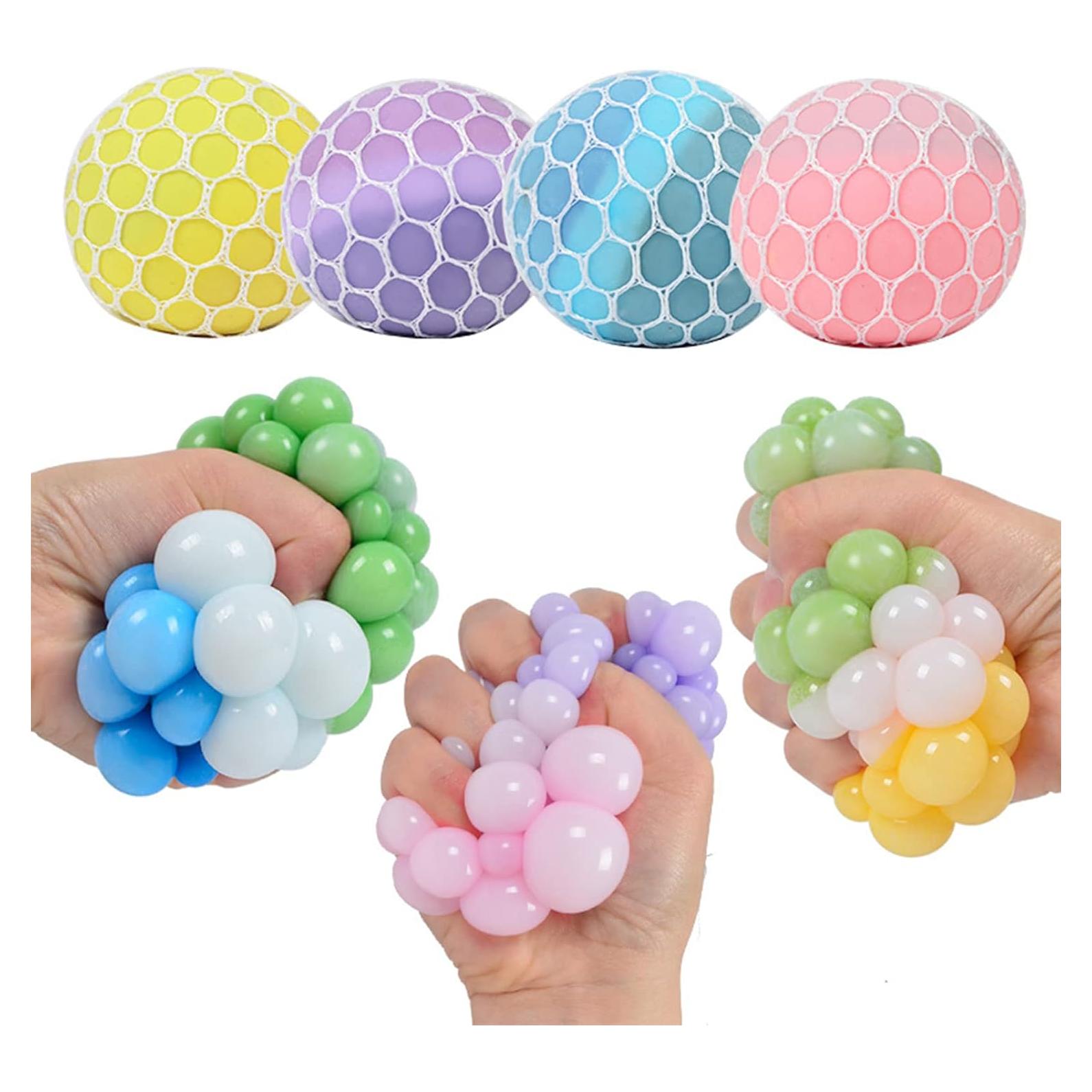 4 Pelotas de Estrés Coloridas MEIEST - Alivio y Ejercicio