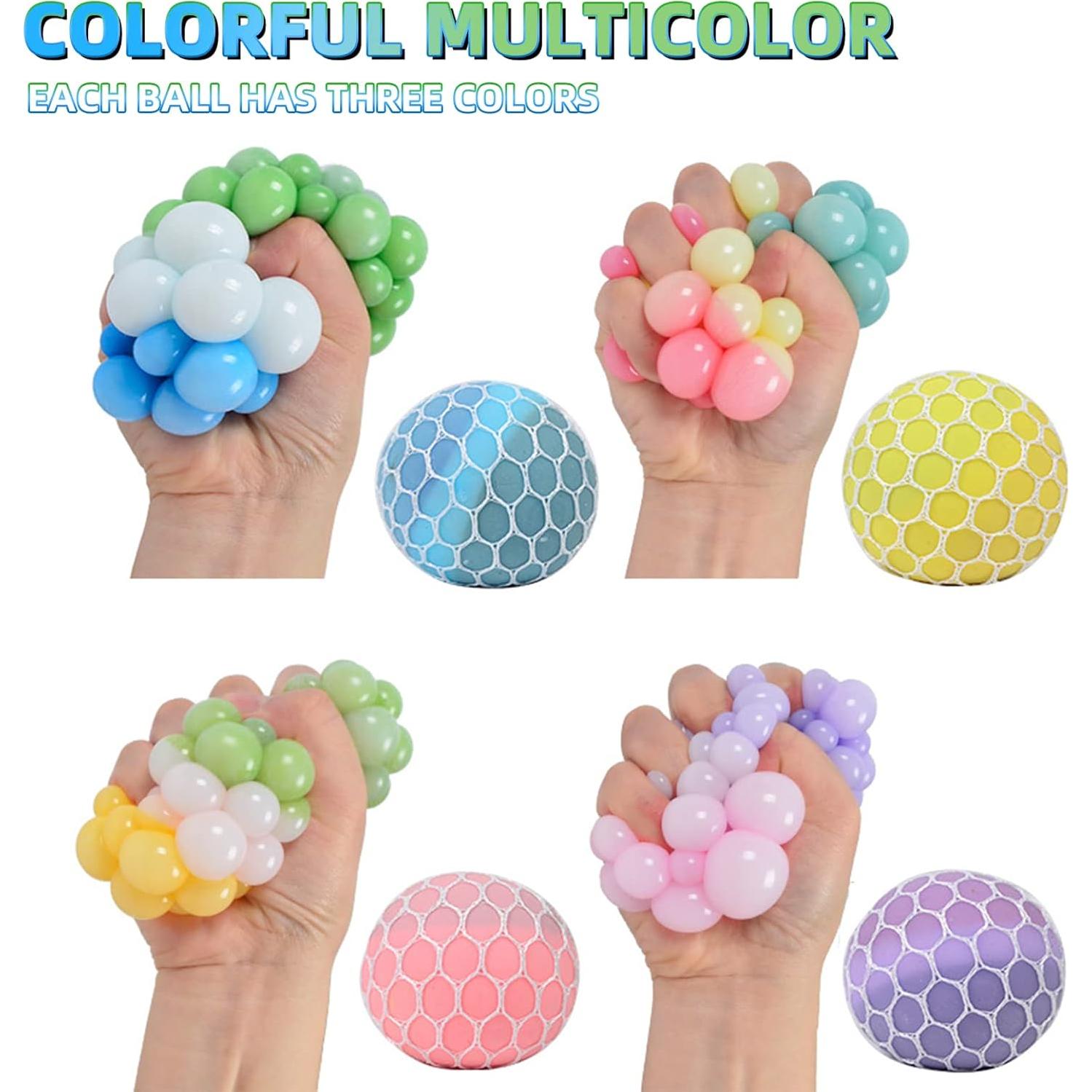 4 Pelotas de Estrés Coloridas MEIEST - Alivio y Ejercicio