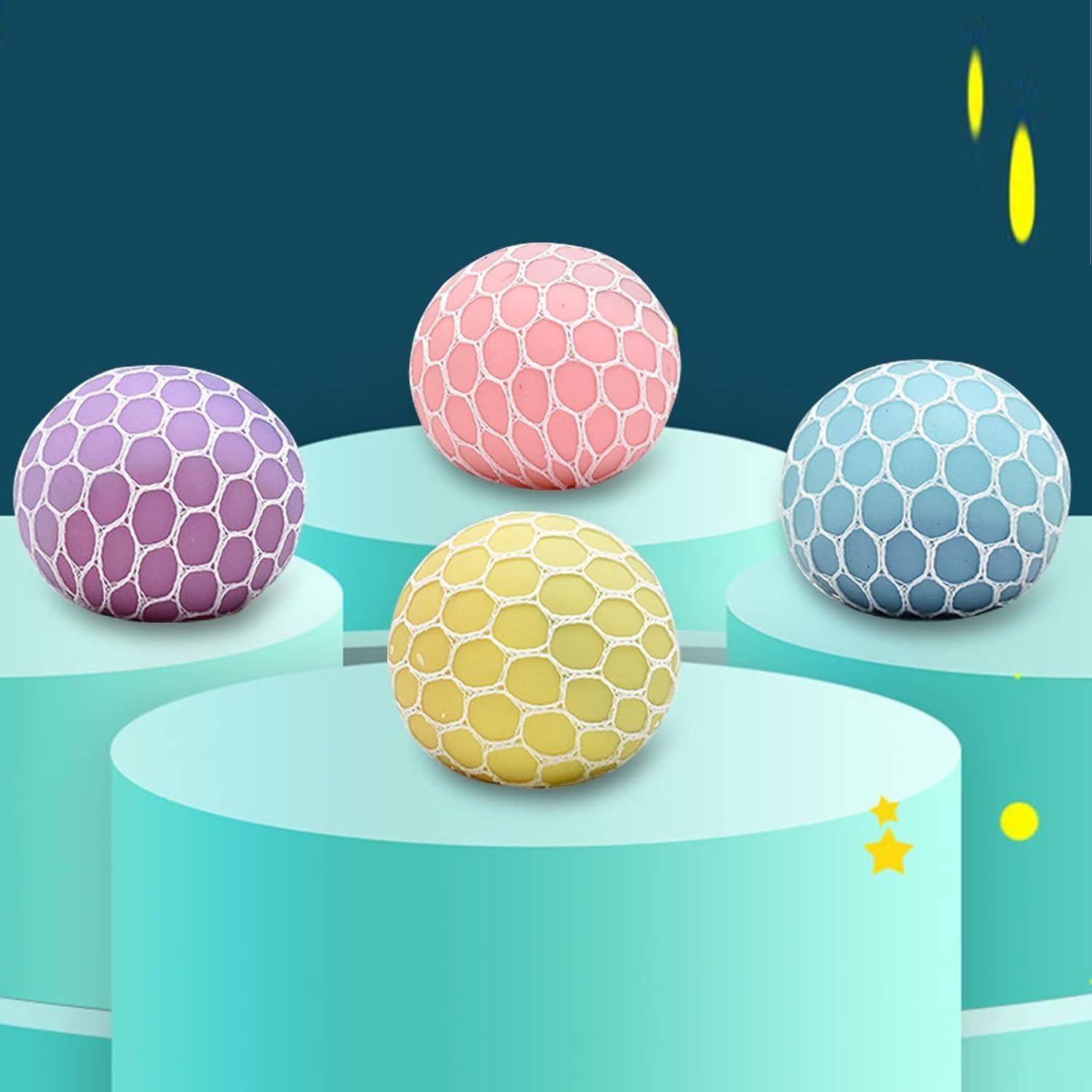 4 Pelotas de Estrés Coloridas MEIEST - Alivio y Ejercicio