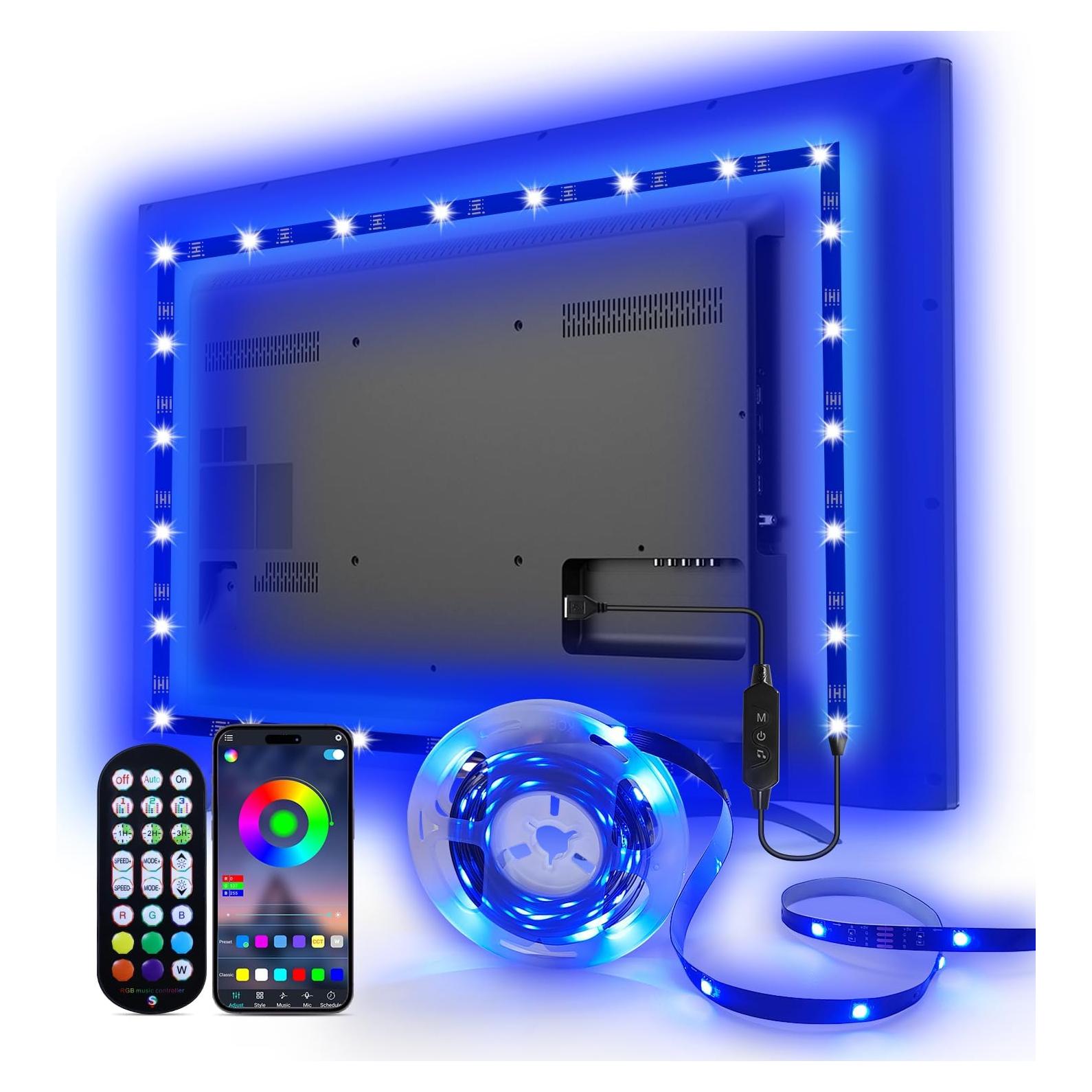 Luces LED de fondo para TV Daymeet 2.99m RGB con control remoto