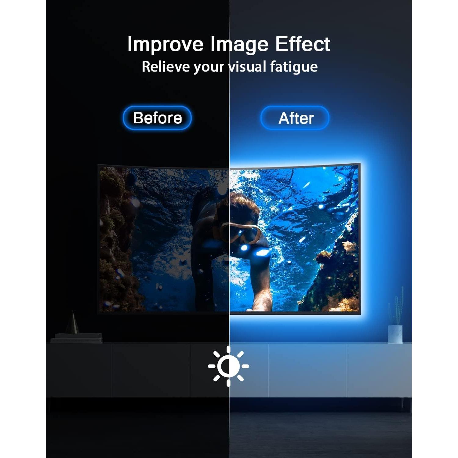 Luces LED de fondo para TV Daymeet 2.99m RGB con control remoto