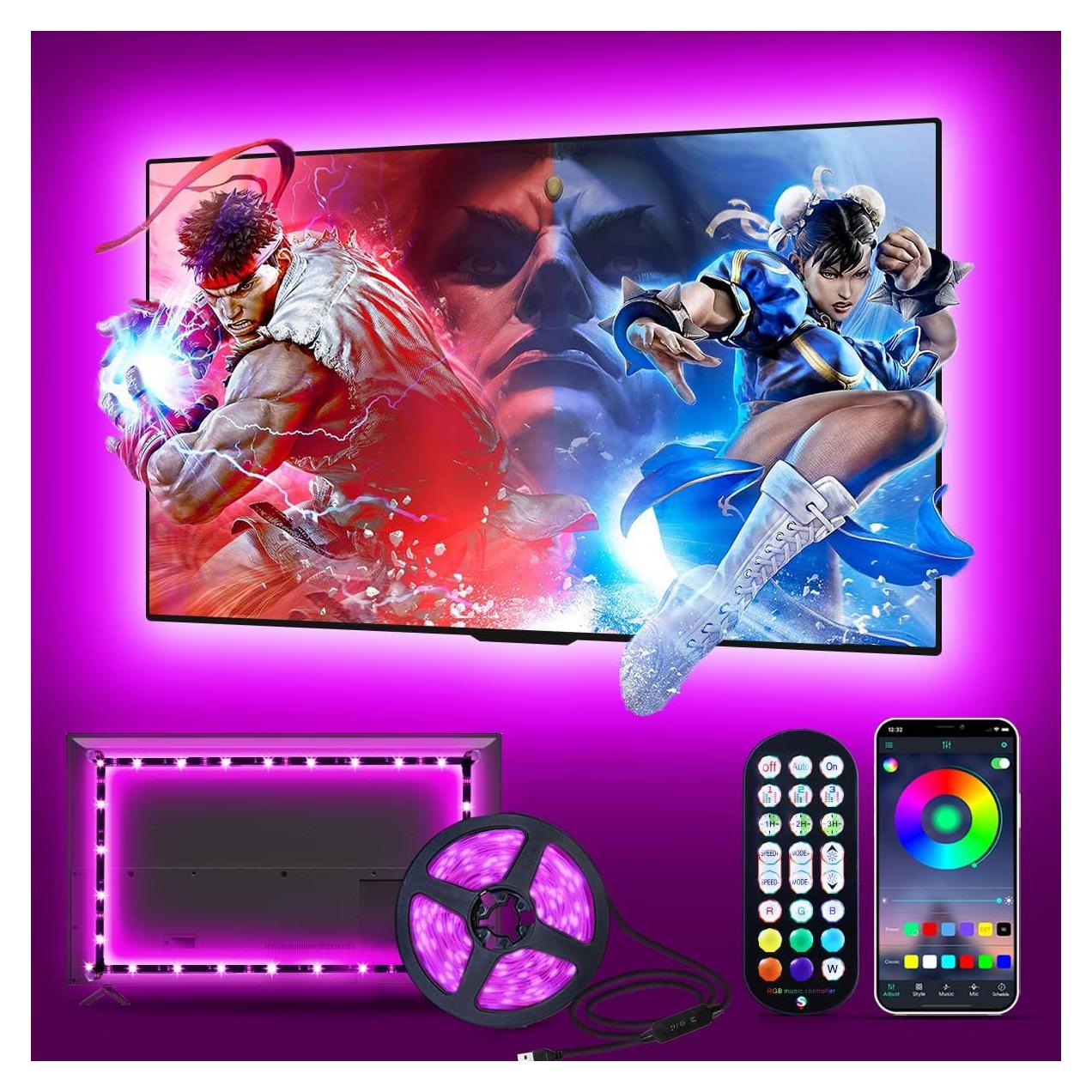 Luces LED Daymeet 5m para TV 45-85" RGB con control remoto