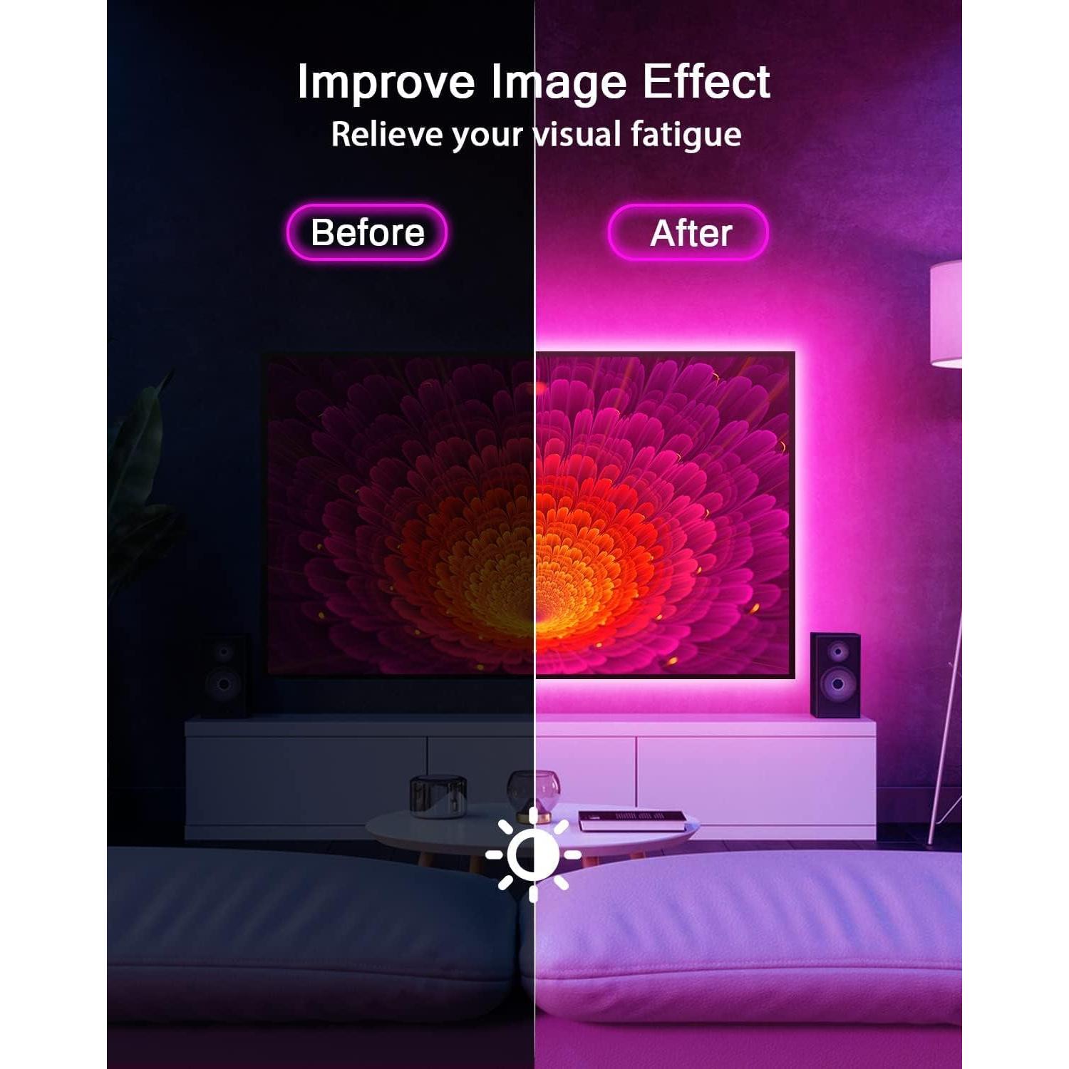 Luces LED Daymeet 5m para TV 45-85" RGB con control remoto