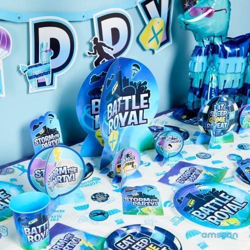 Taza de Fiesta Reutilizable Amscan Battle Royal Azul 0.47 L