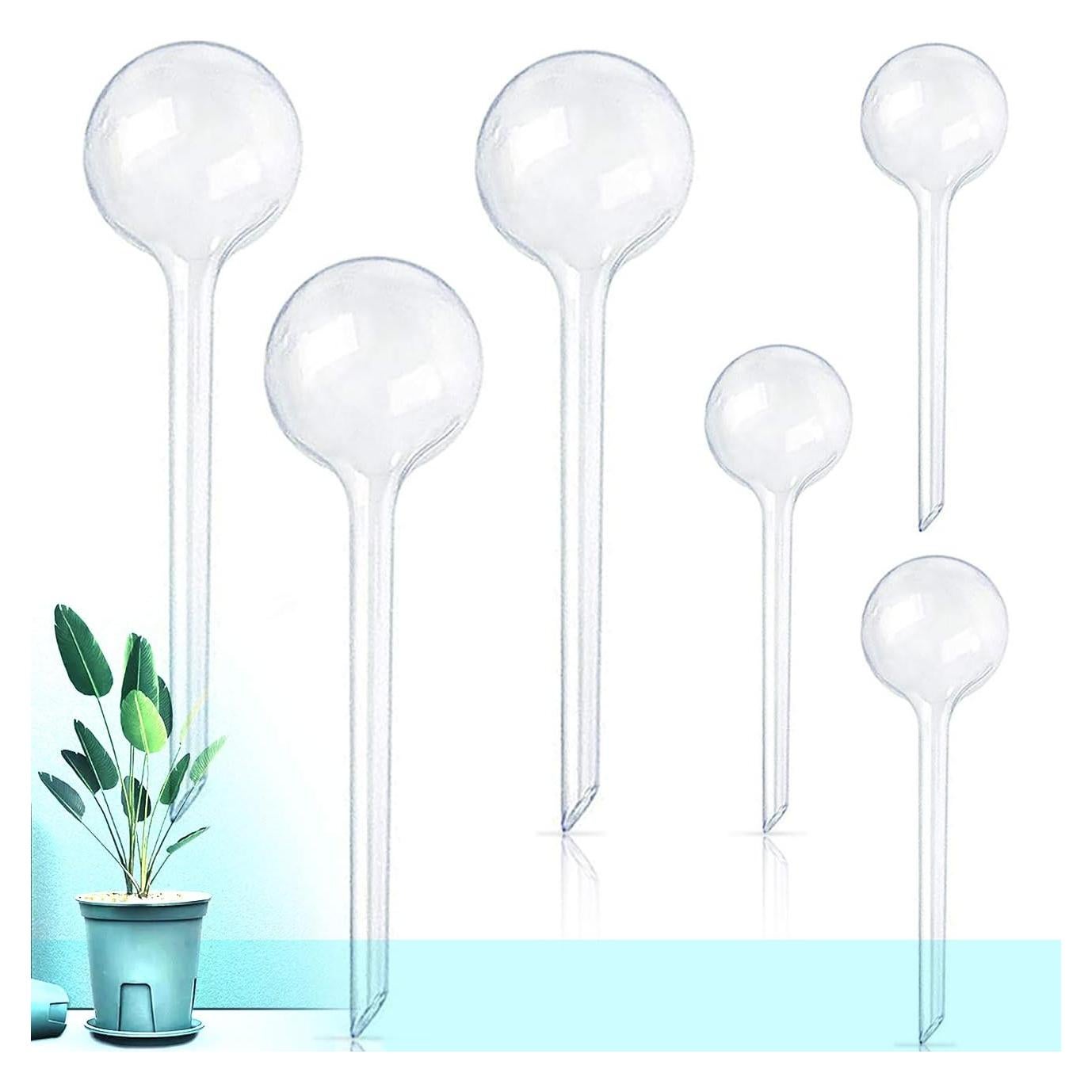 6 Bombillas de Autorriego Gddochn para Plantas - 3 Grandes y 3 Pequeñas