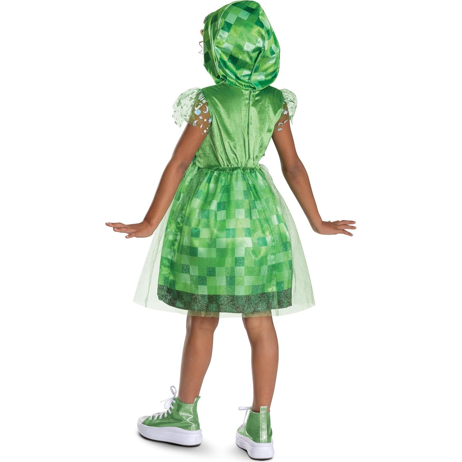 Disfraz de vestido Creeper Minecraft para niñas - Talla 4-6x
