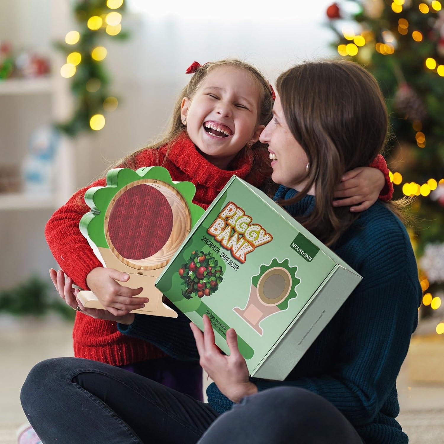 Hucha de Madera MUUYOOME en Forma de Árbol 22x8.1x27 cm