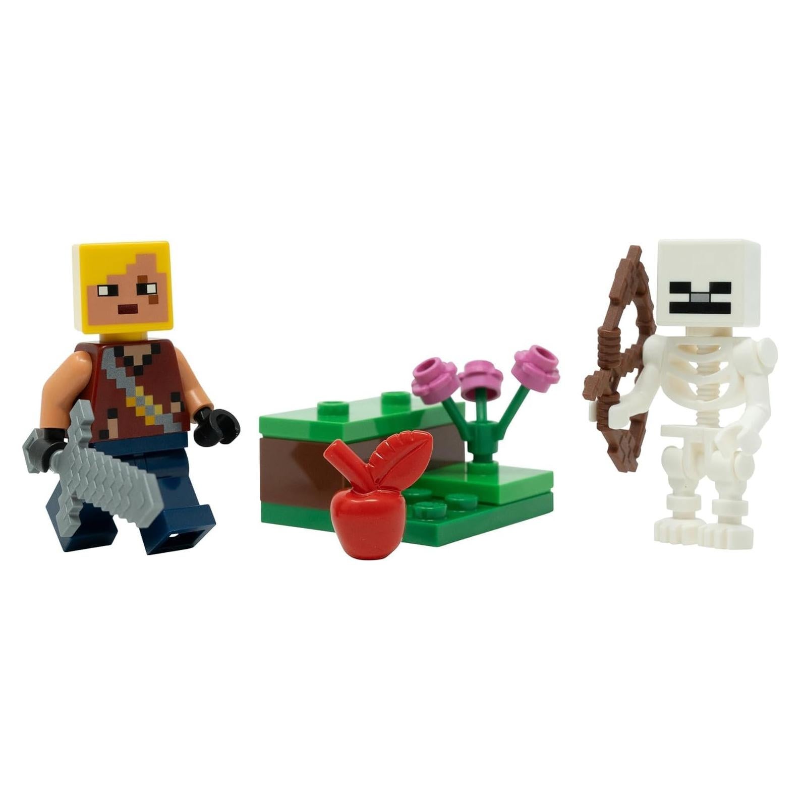 LEGO Minecraft Minifigura Héroe y Esqueleto 5cm 6+