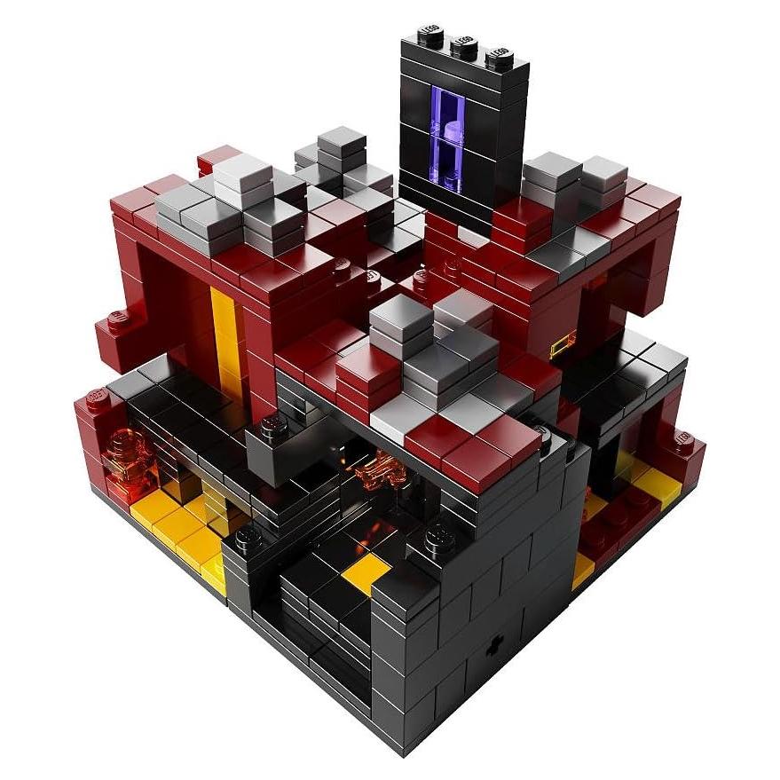 LEGO Micromundo El Nether 21106 - Bioma Minecraft 10cm