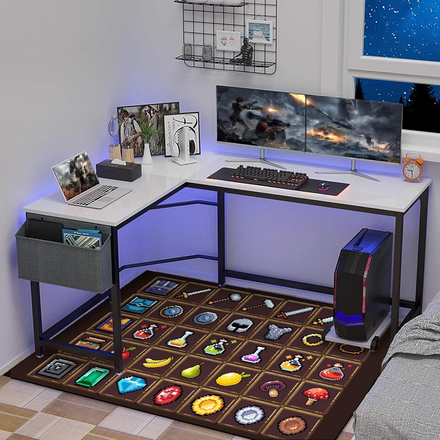 Alfombra de Juego Antideslizante DRVAKO 160x120 cm Pixel Armas