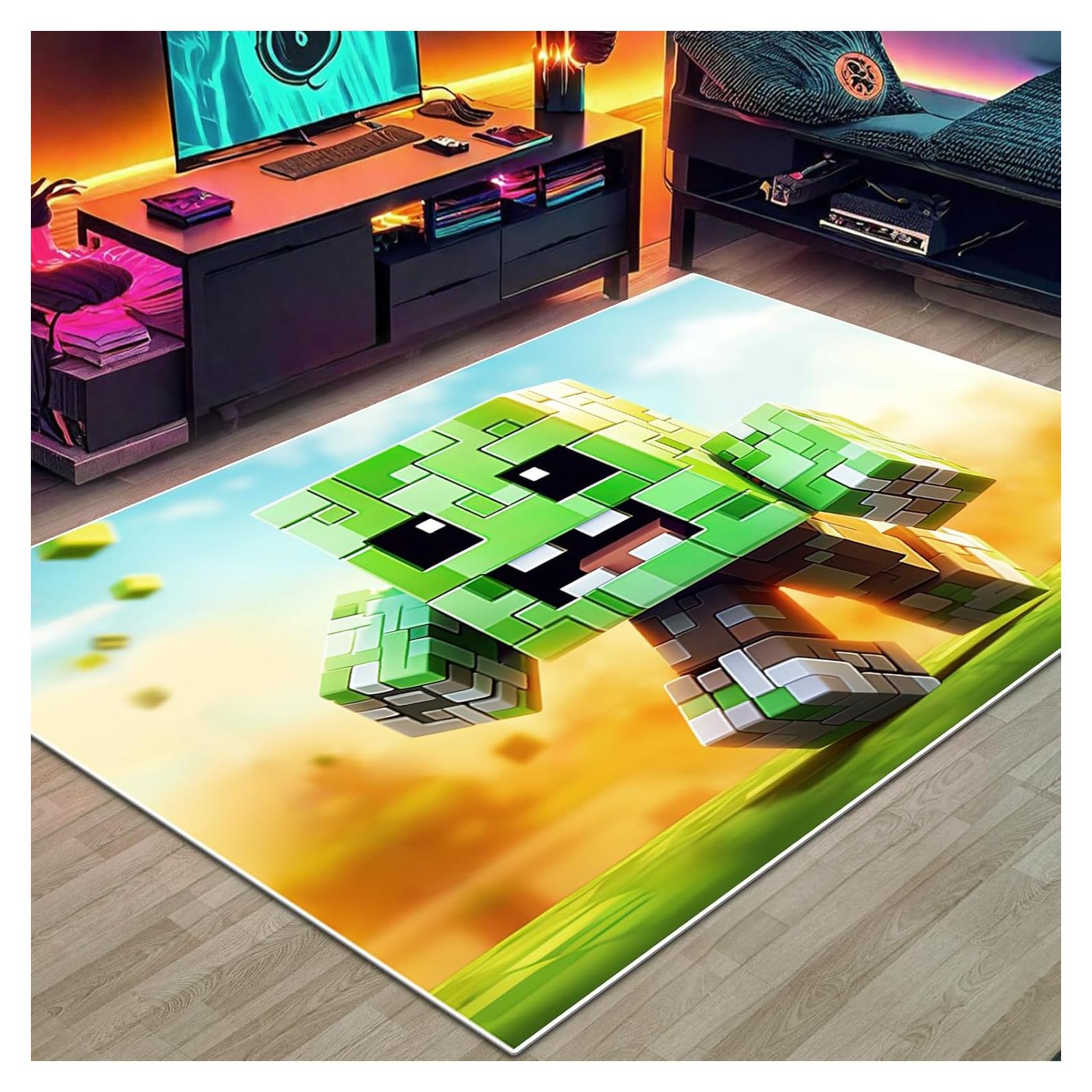 Alfombra de Juego DRVAKO 200x150 cm Antideslizante Pixel