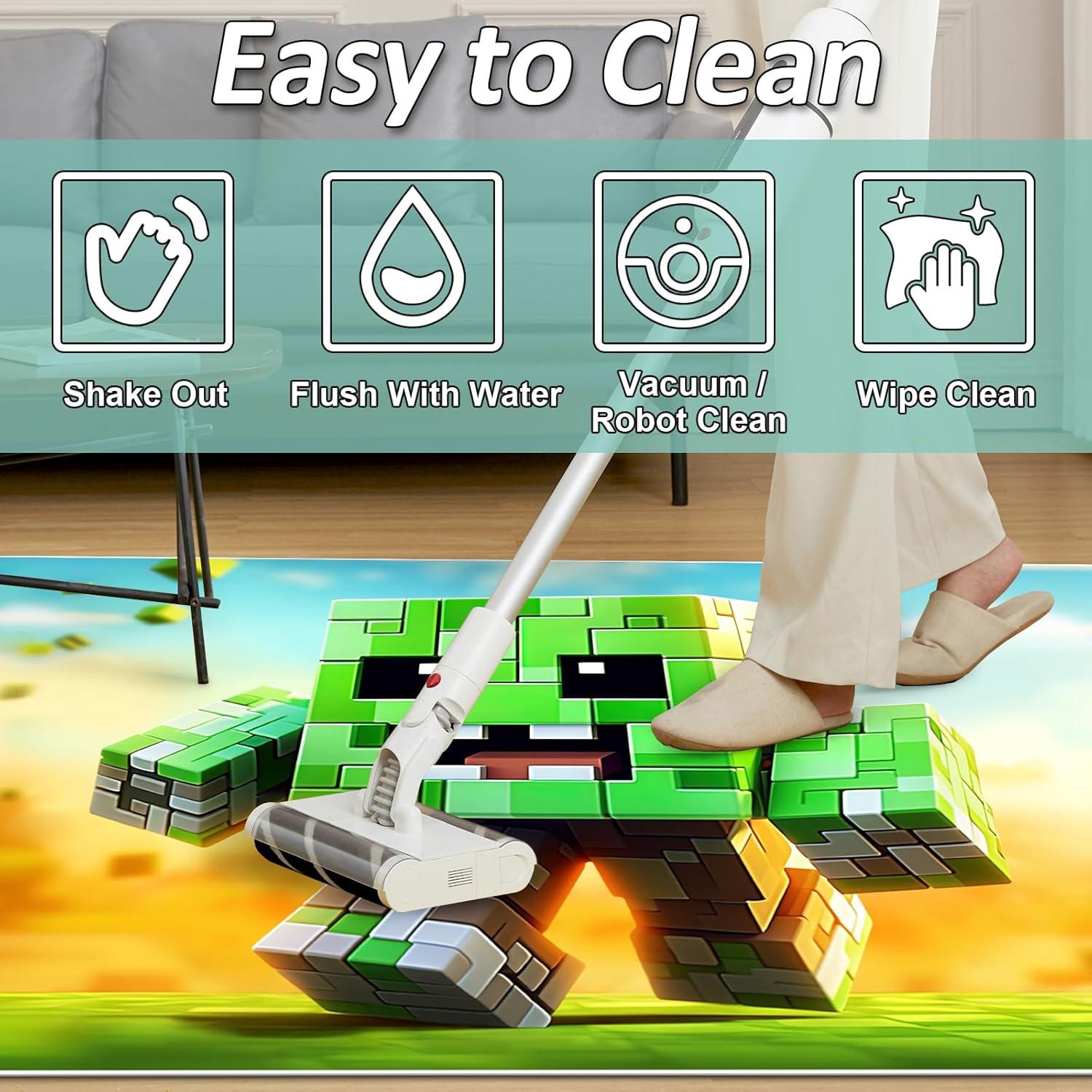 Alfombra de Juego DRVAKO 200x150 cm Antideslizante Pixel