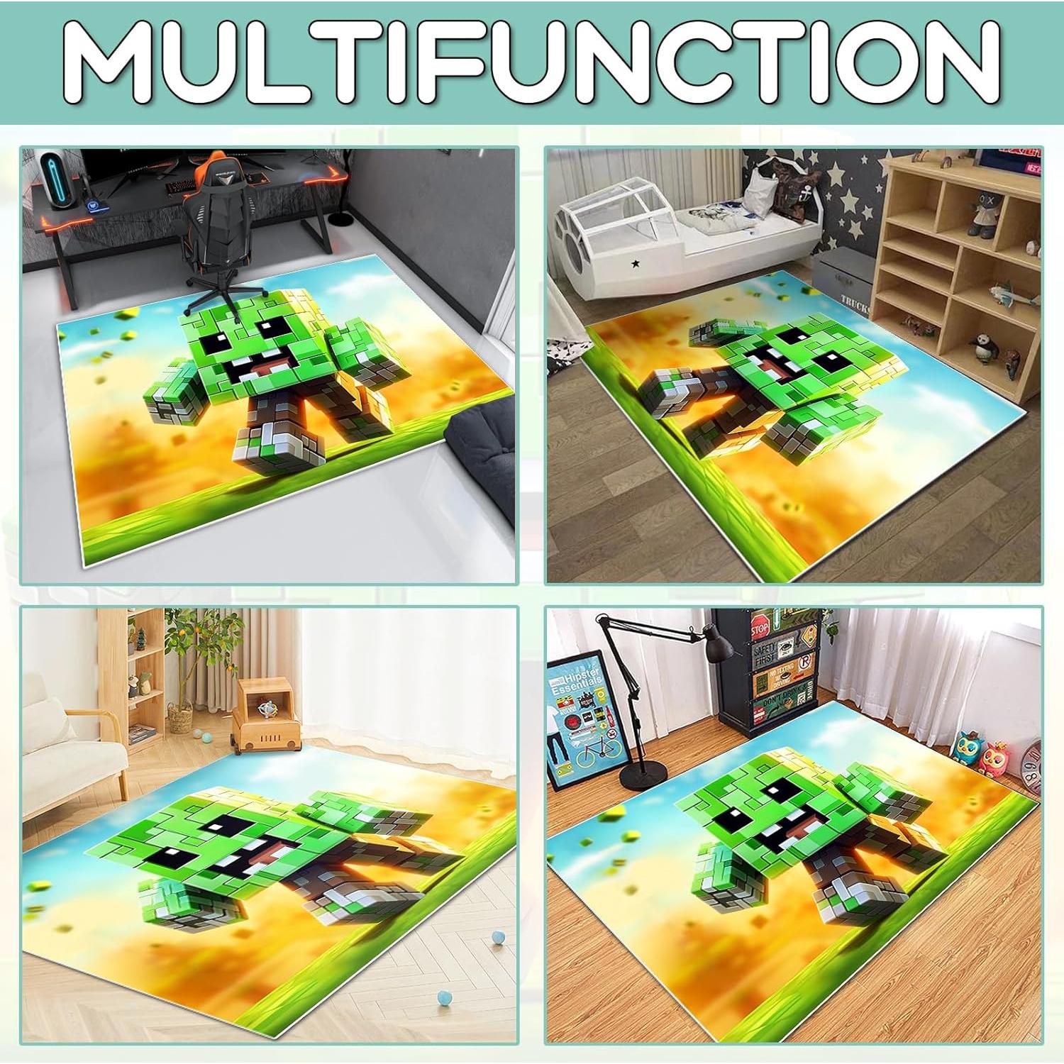 Alfombra de Juego DRVAKO 200x150 cm Antideslizante Pixel