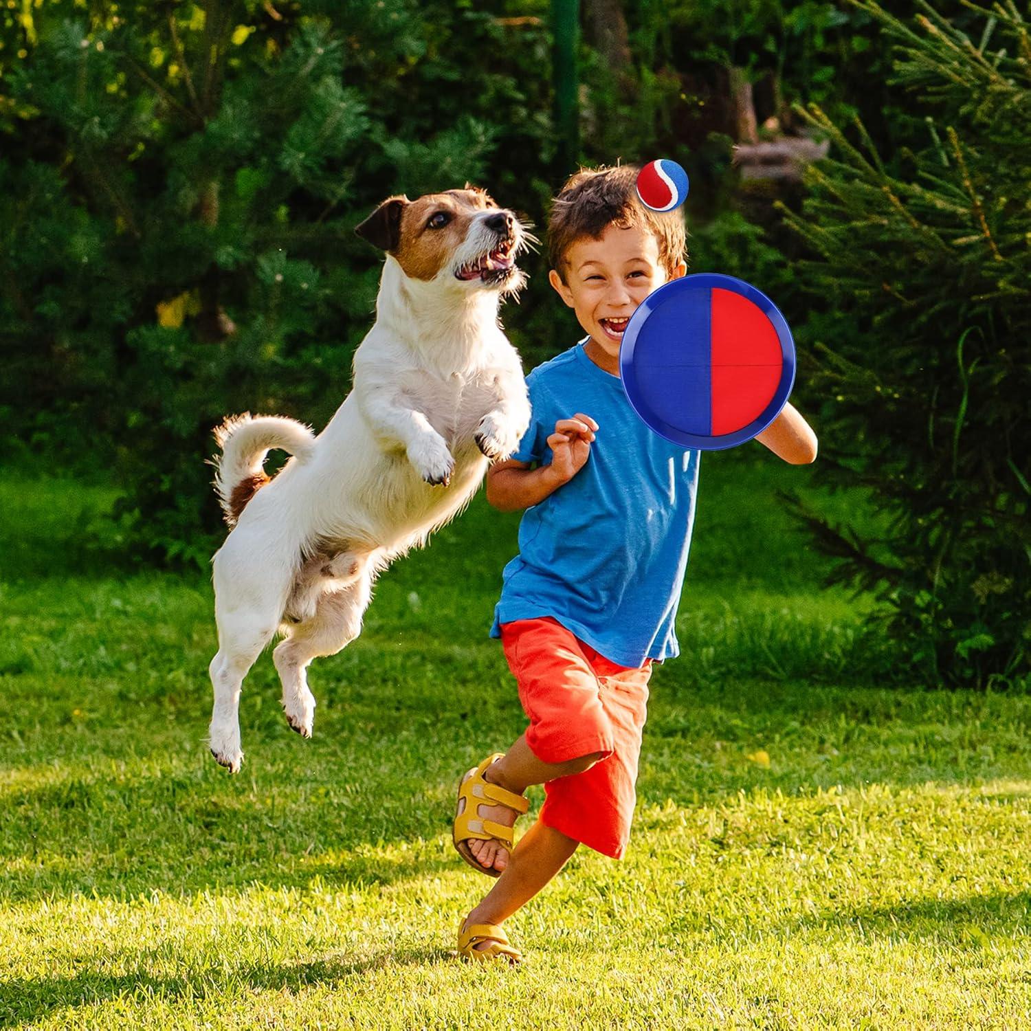 Juego de Lanzar y Atrapar EVERICH 4 Palas y 4 Pelotas