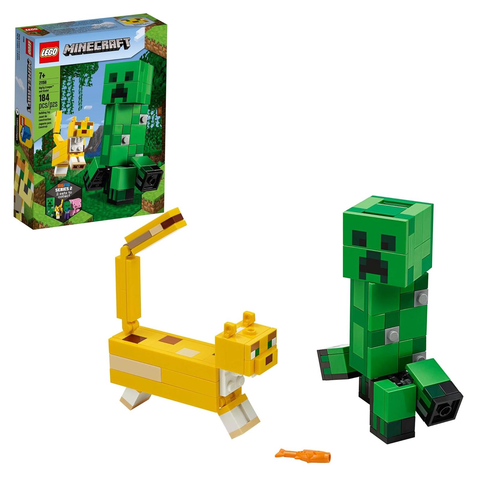 LEGO Minecraft BigFig Creeper y Ocelot 21156 - 184 piezas
