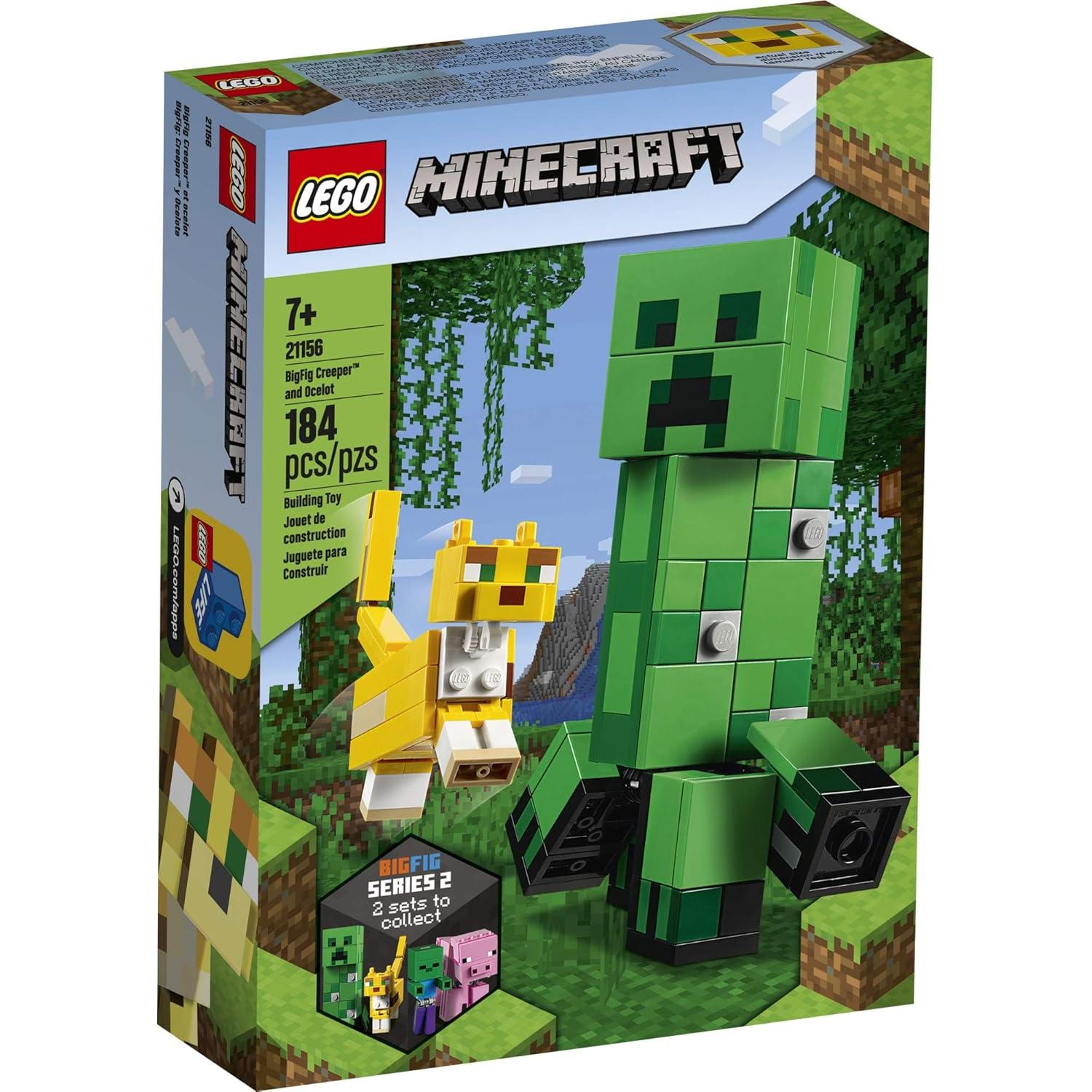 LEGO Minecraft BigFig Creeper y Ocelot 21156 - 184 piezas
