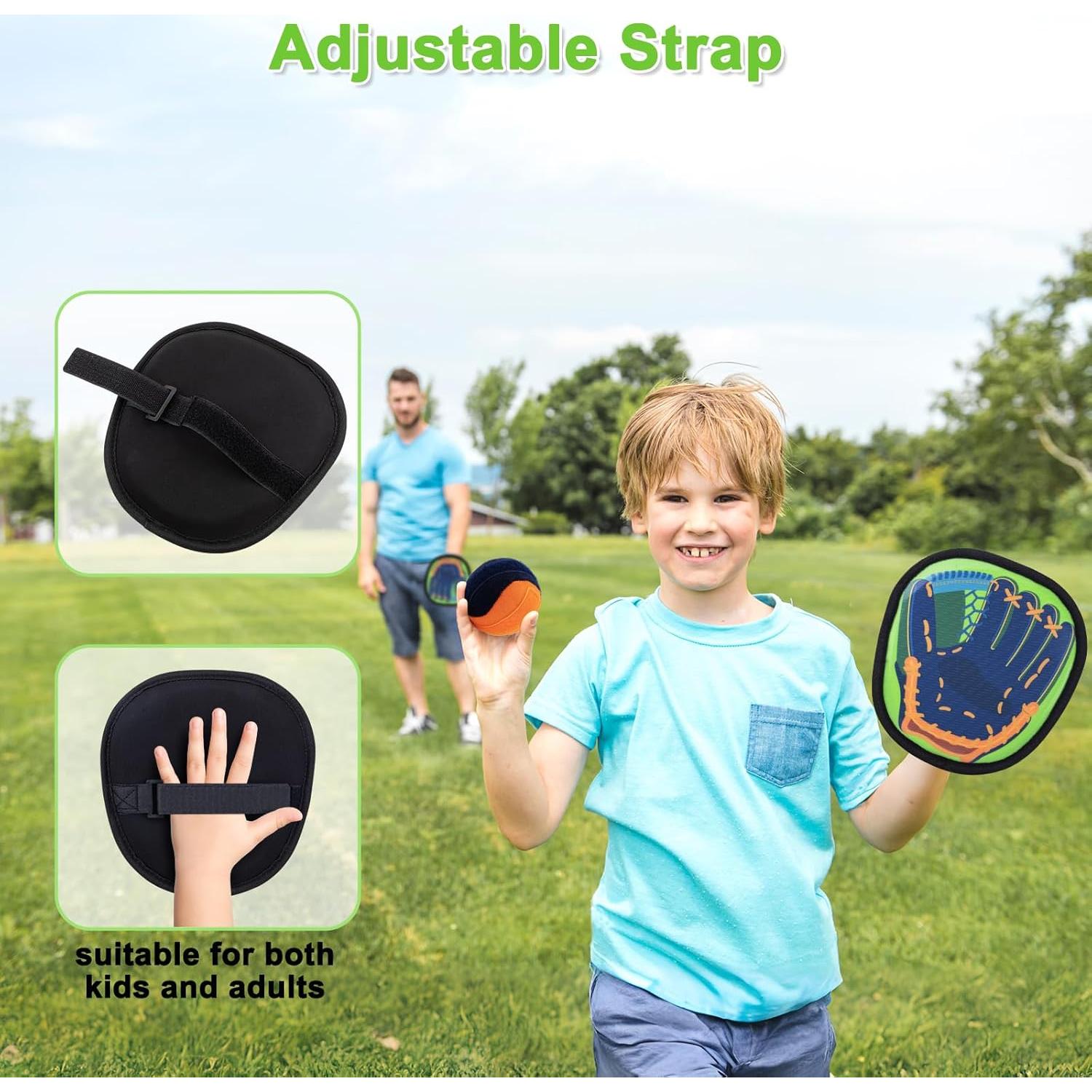 Juego de Lanzar y Atrapar Pelota Qrooper 4 Palas 4 Pelotas