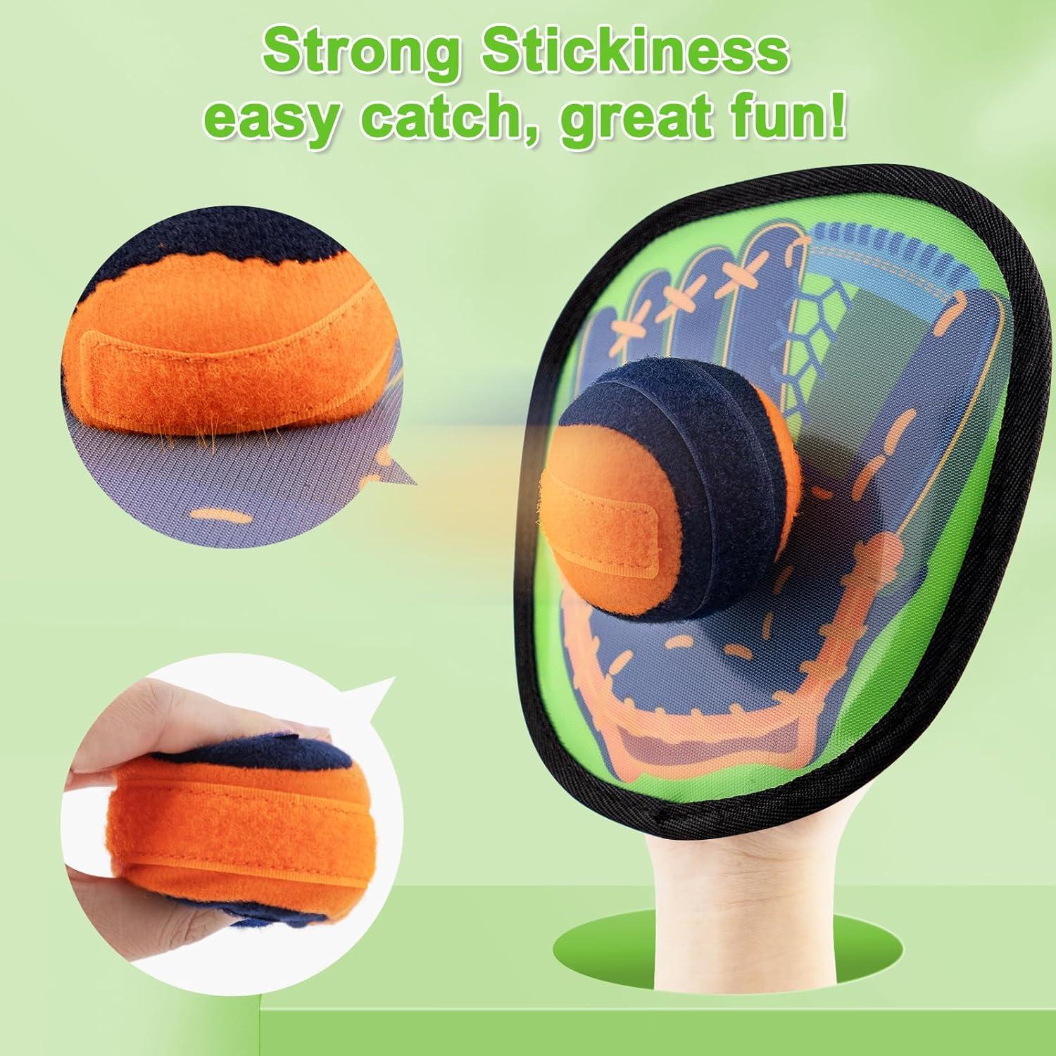 Juego de Lanzar y Atrapar Pelota Qrooper 4 Palas 4 Pelotas