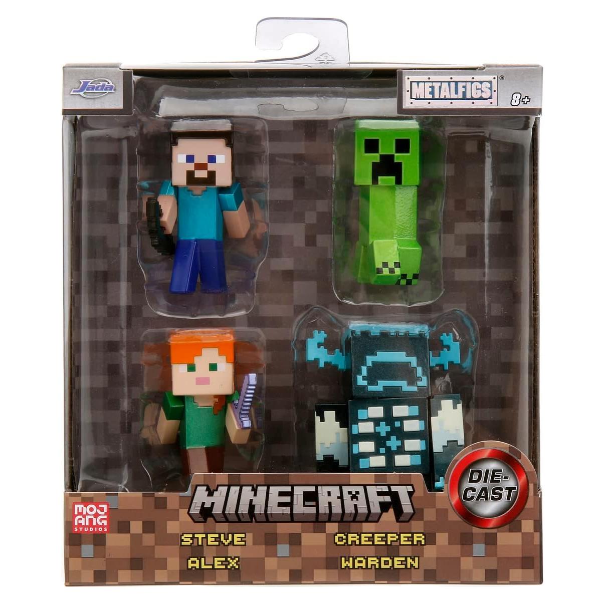 Figuras de Metal Minecraft Jada - Paquete de 4, 6.35 cm