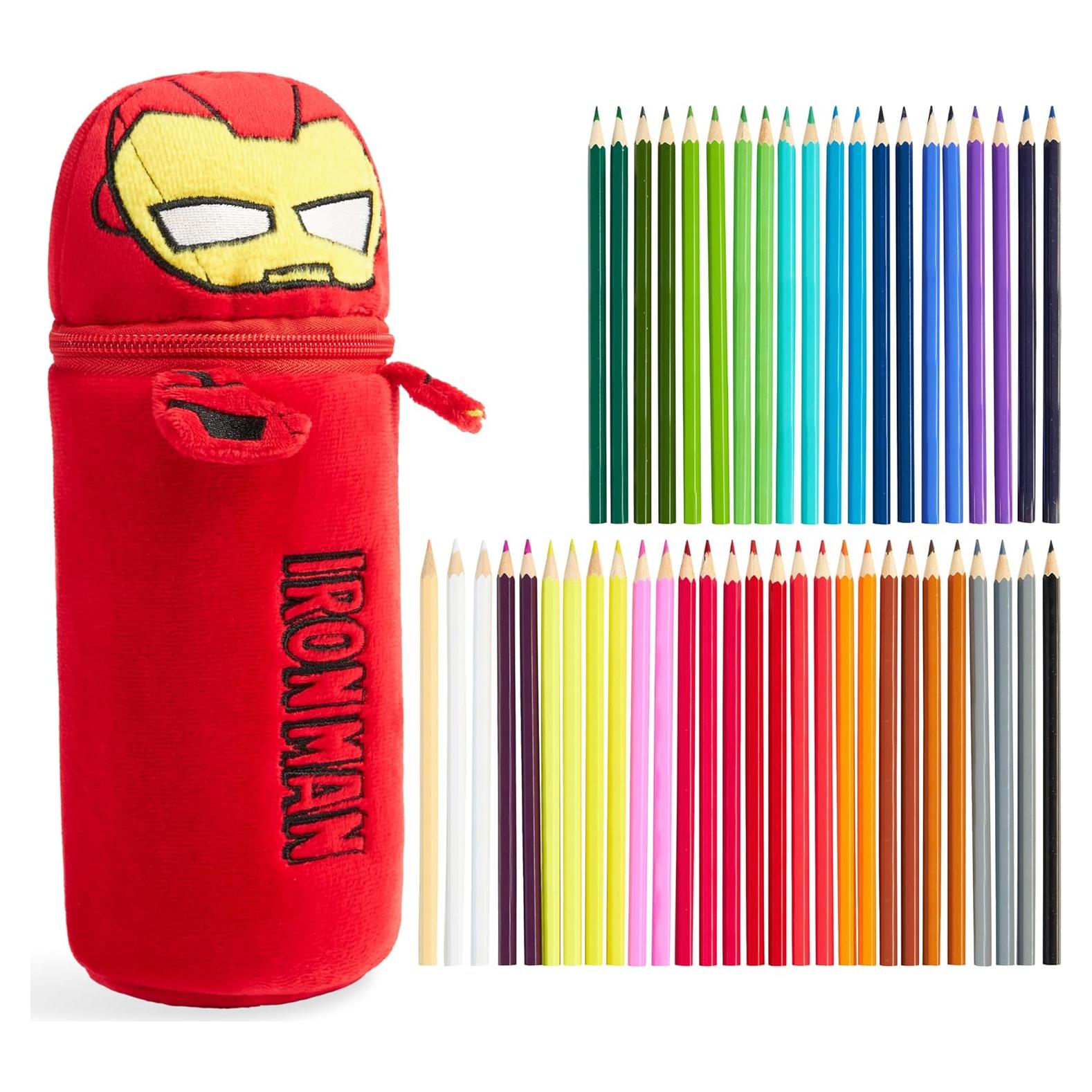 Conjunto de Lápices de Colores Marvel Spiderman 48 Pcs