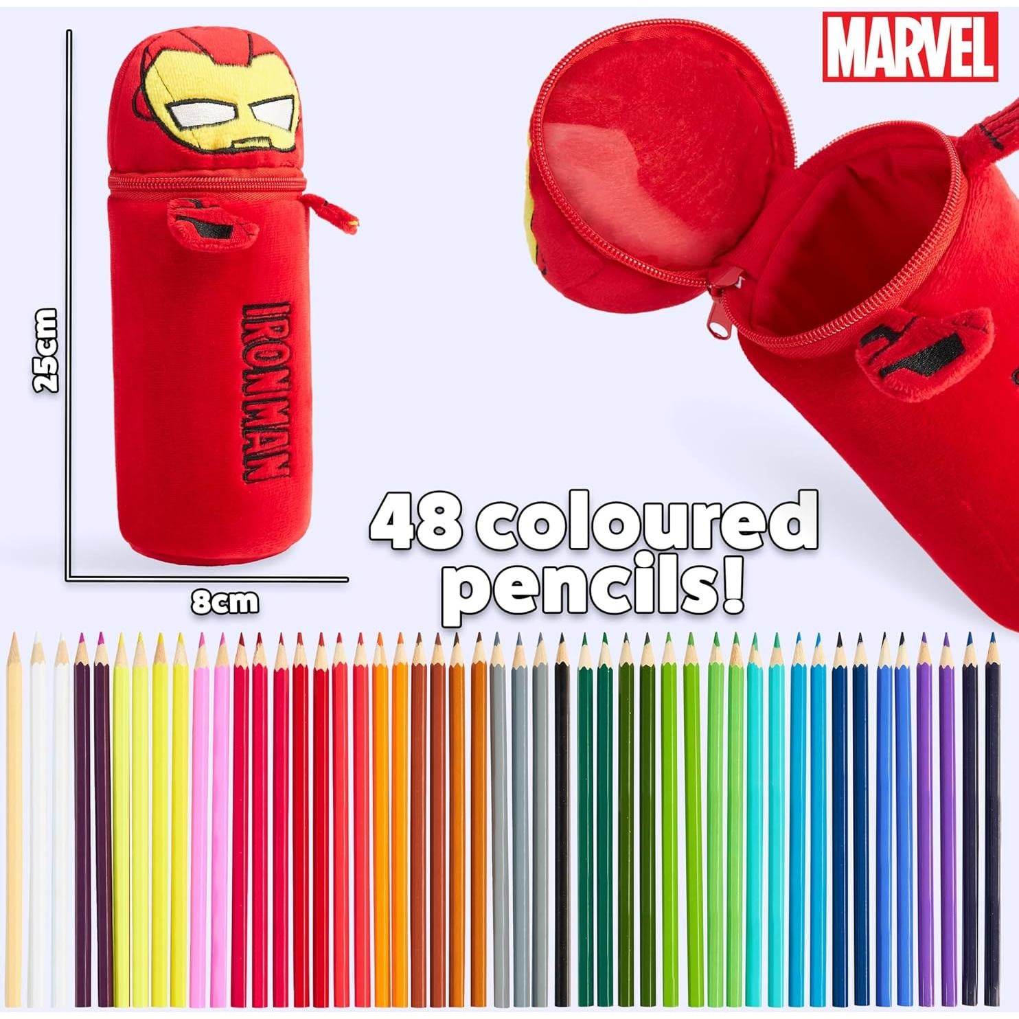 Conjunto de Lápices de Colores Marvel Spiderman 48 Pcs