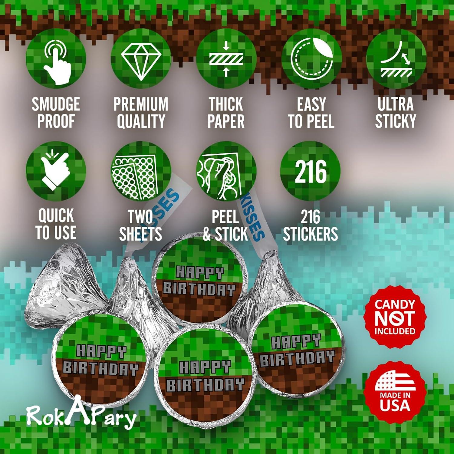 216 Pegatinas de Besos RokAPary para Cumpleaños Temático