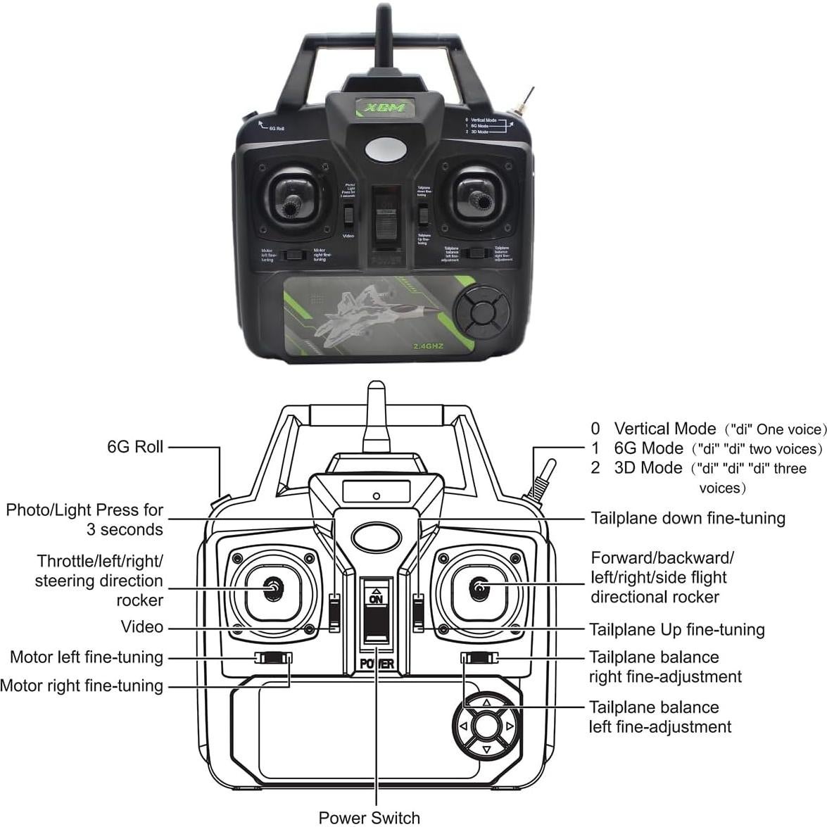 Avión RC Leopmase F-22 con Estabilizador y 2 Baterías
