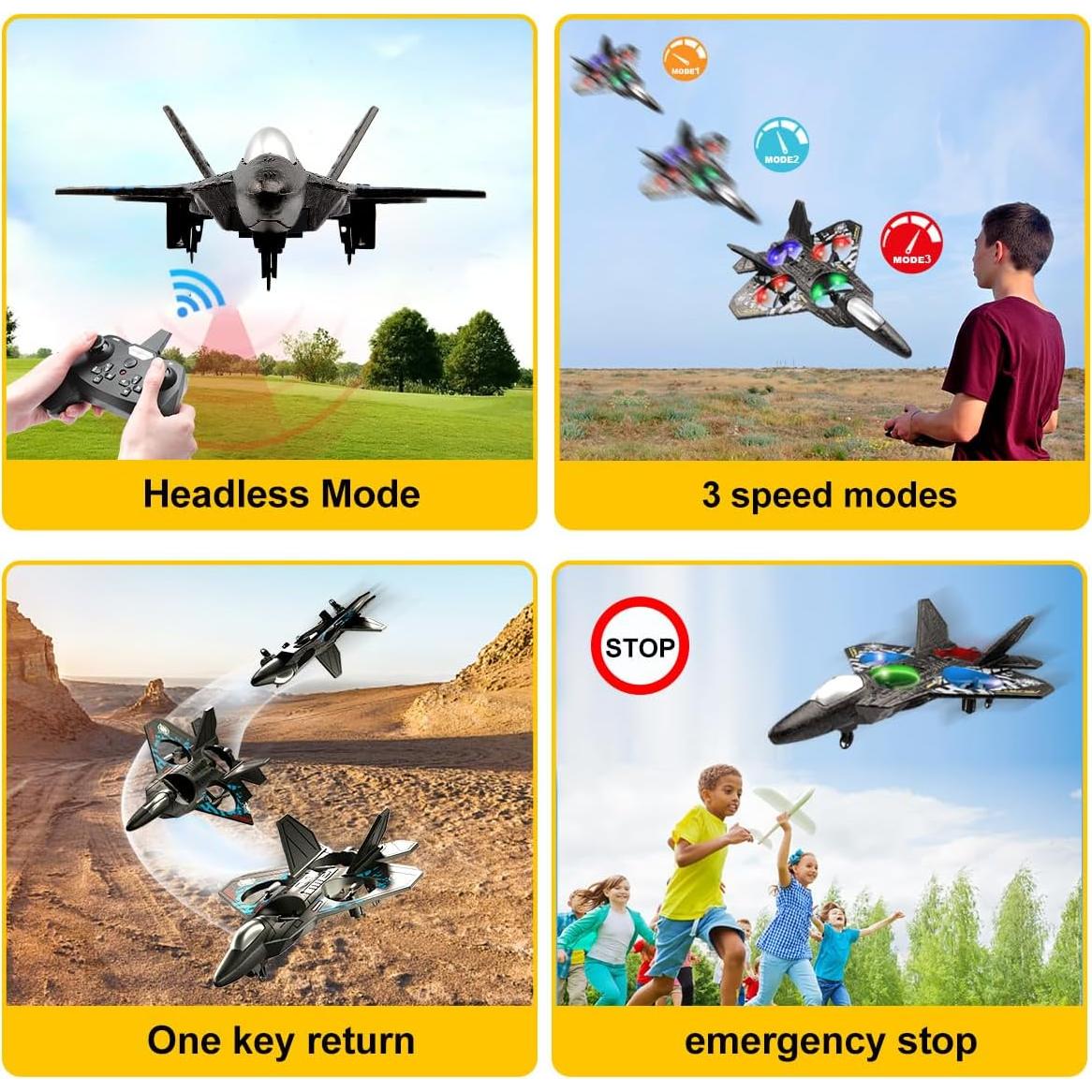 Dron Quadcopter RC ANTSIR F22 para Niños, Azul