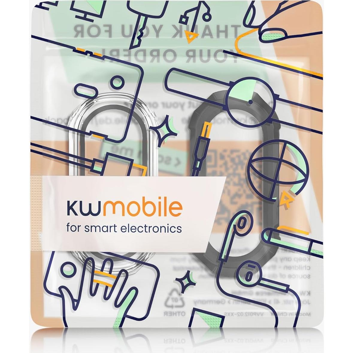 Funda KW-Mobile para Xiaomi Mi Band 8 + 2 Cristales Templados