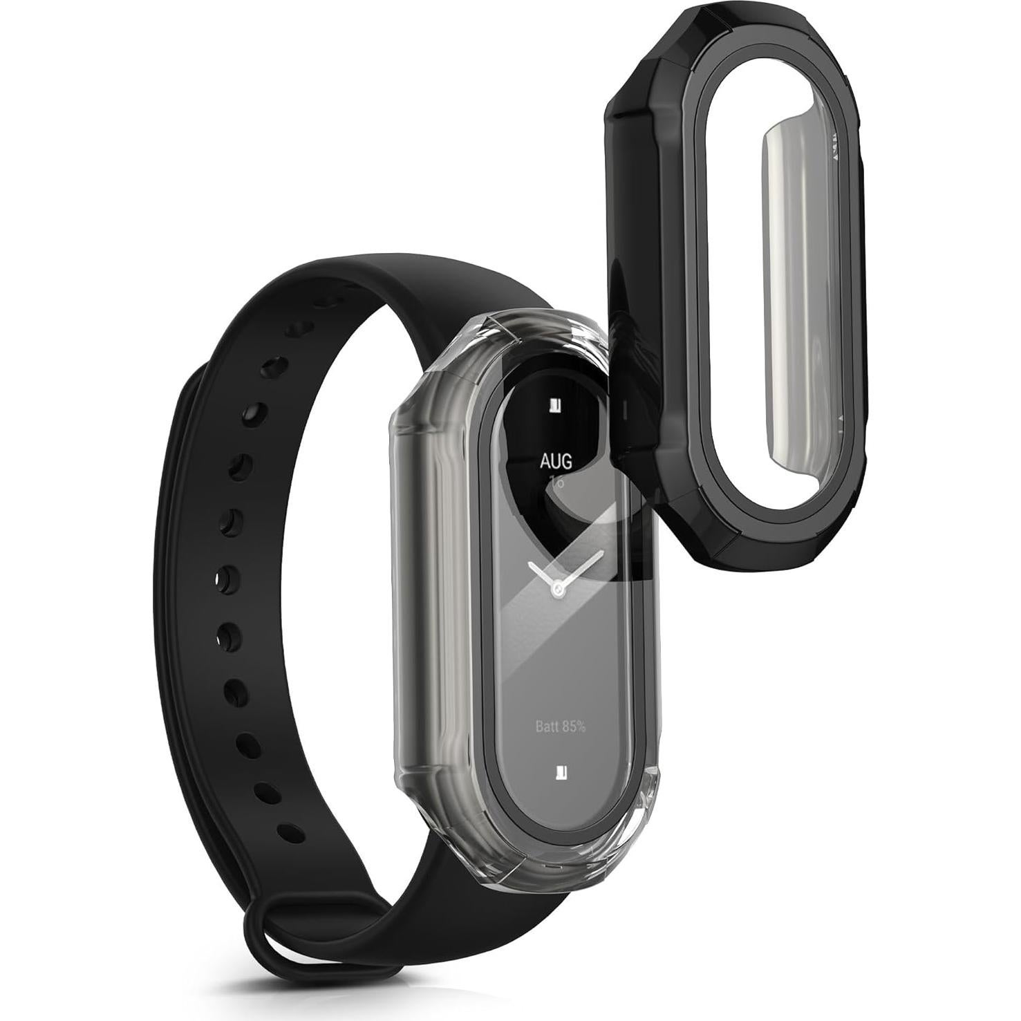 Funda KW-Mobile para Xiaomi Mi Band 8 + 2 Cristales Templados