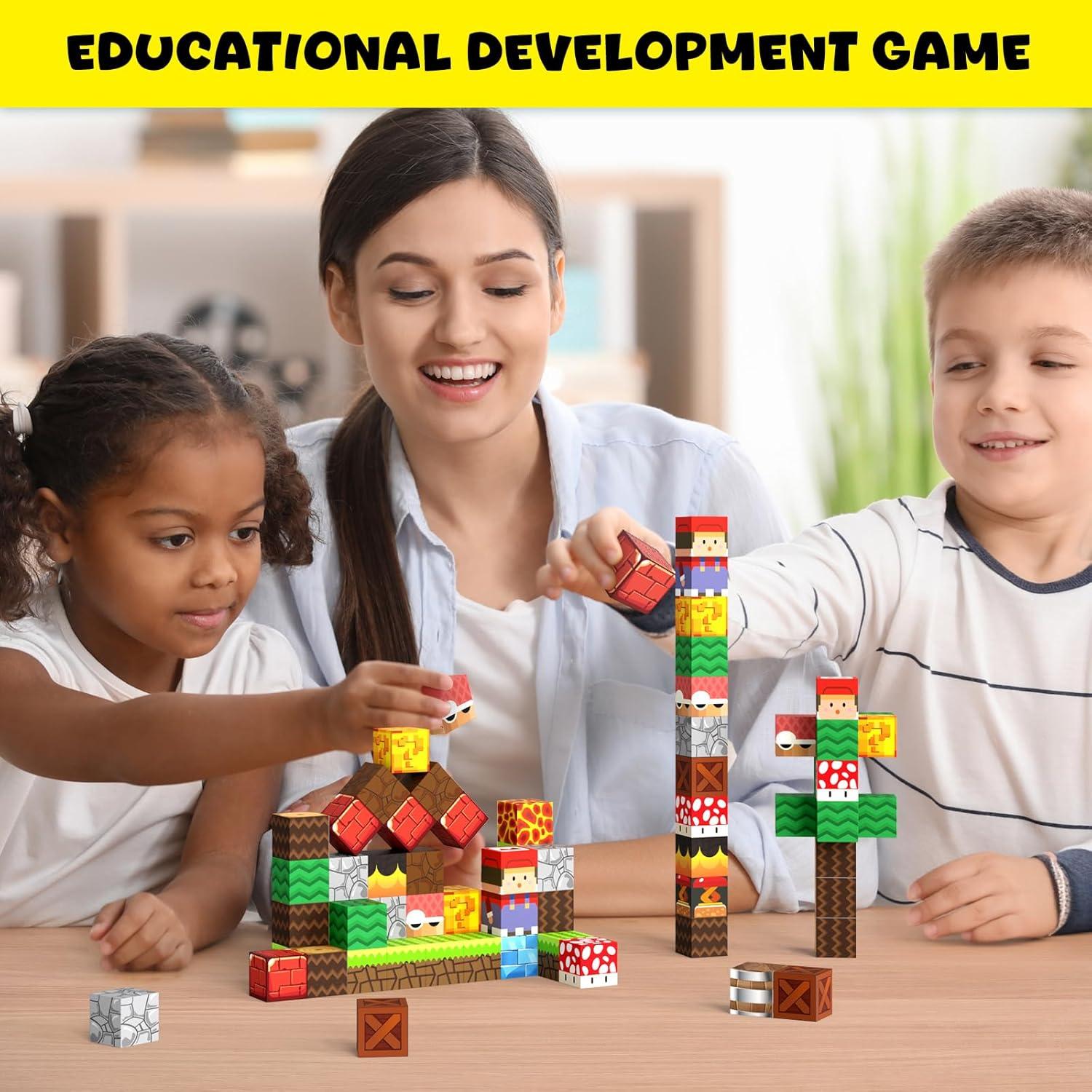 Juego de Bloques Magnéticos TENYEAH 64 Piezas para Niños 3+