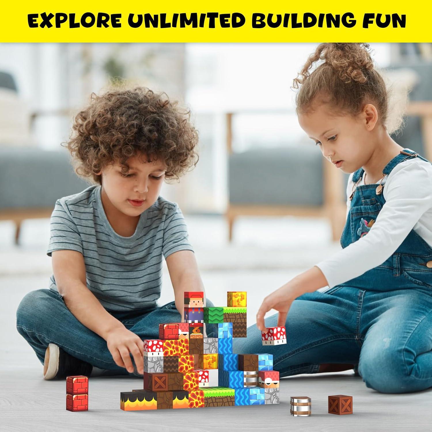 Juego de Bloques Magnéticos TENYEAH 64 Piezas para Niños 3+