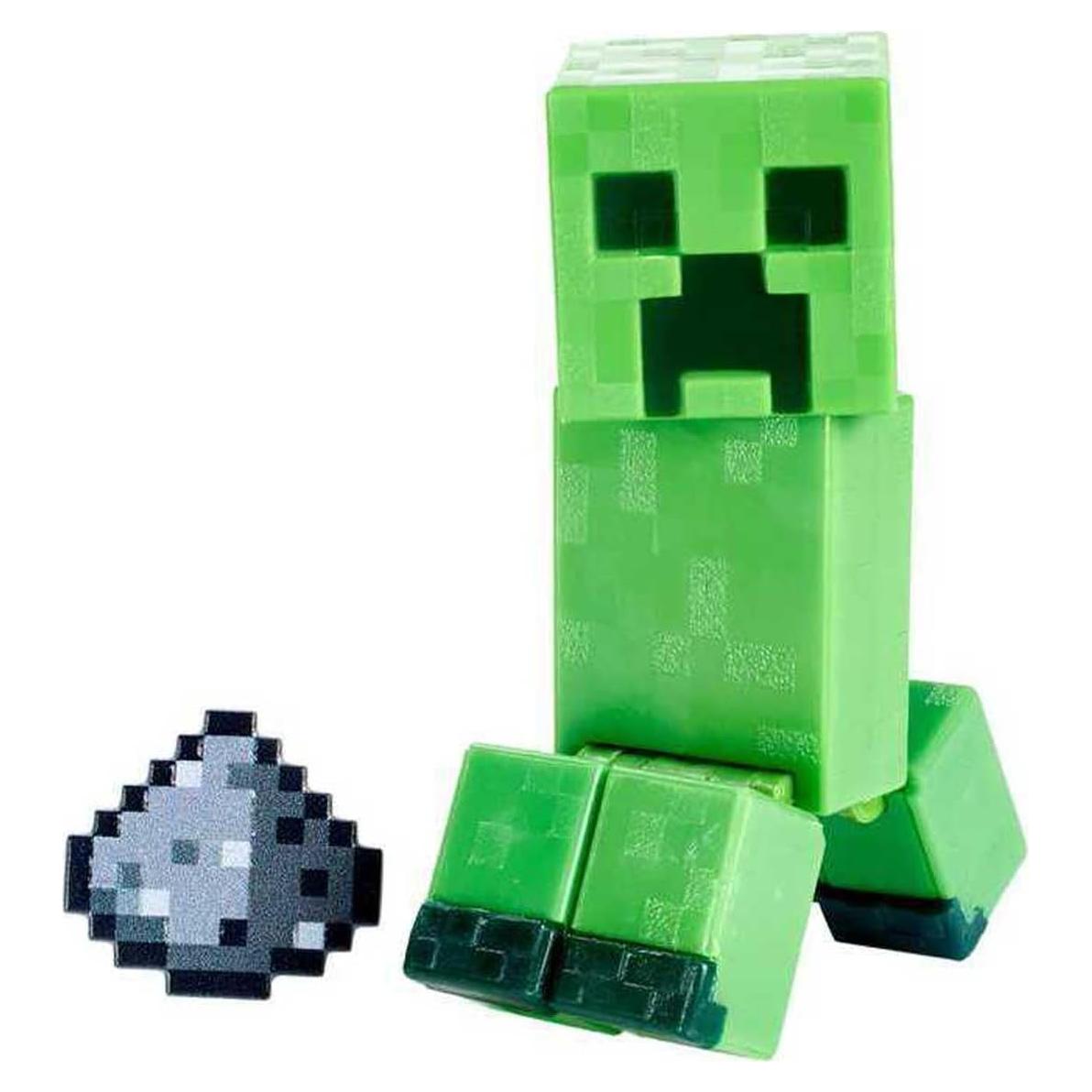 Figura de Acción Minecraft Creeper Mattel 8.26 cm con Accesorios