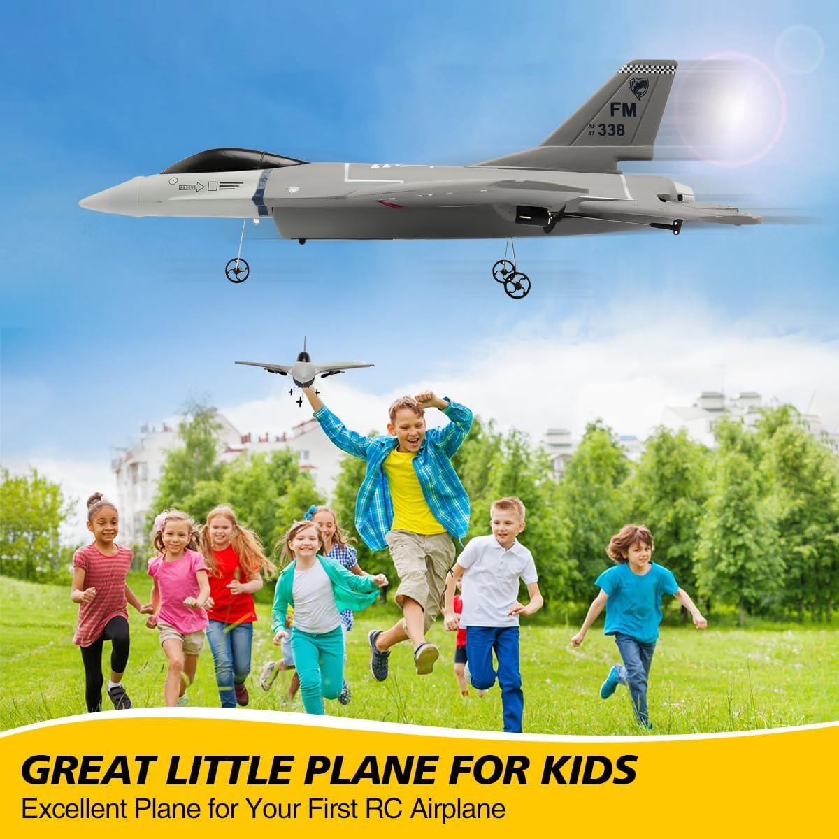 jaming RC Plane 3 Channel Remote Control Airplane for Adults，F16 RC Fighter with 6-Axis Gyro，2.4GHz Controlled Hobby Glider Jet Aircraft for Beginners，Adults & Kids Gift