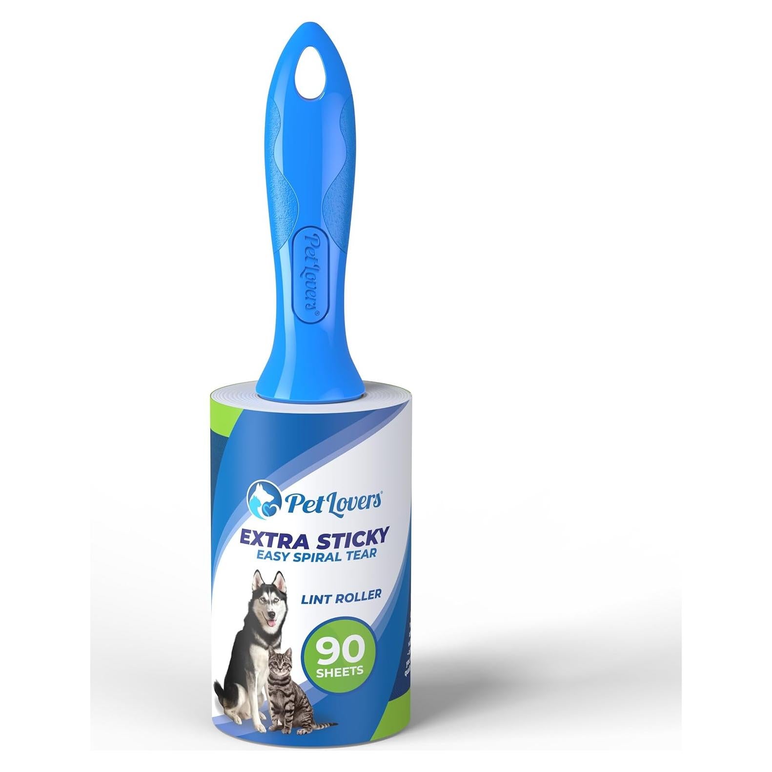 Rodillo Adhesivo Extra Pegajoso PetLovers 90 Hojas para Mascotas