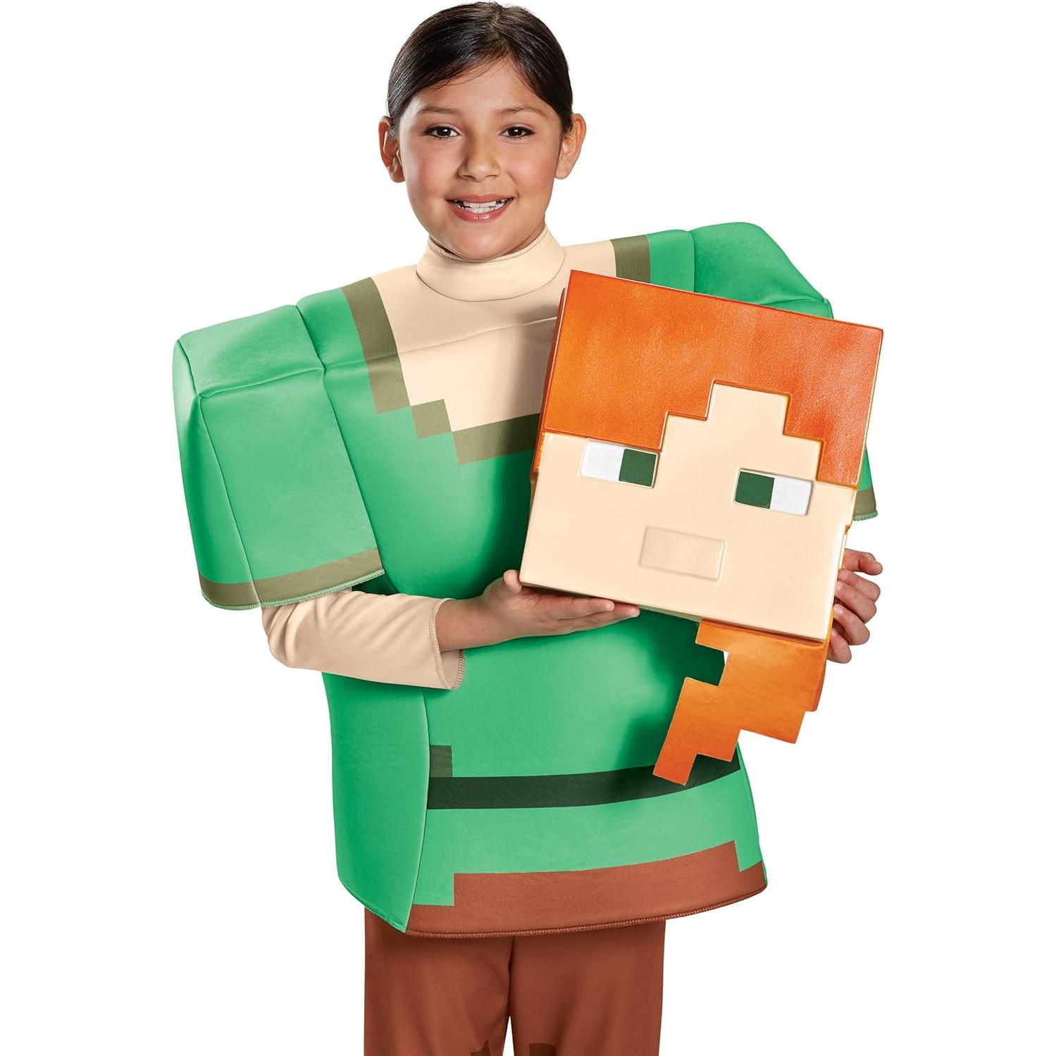 Disfraz de Alex Minecraft - Multicolor - Talla Grande (10-12 años)