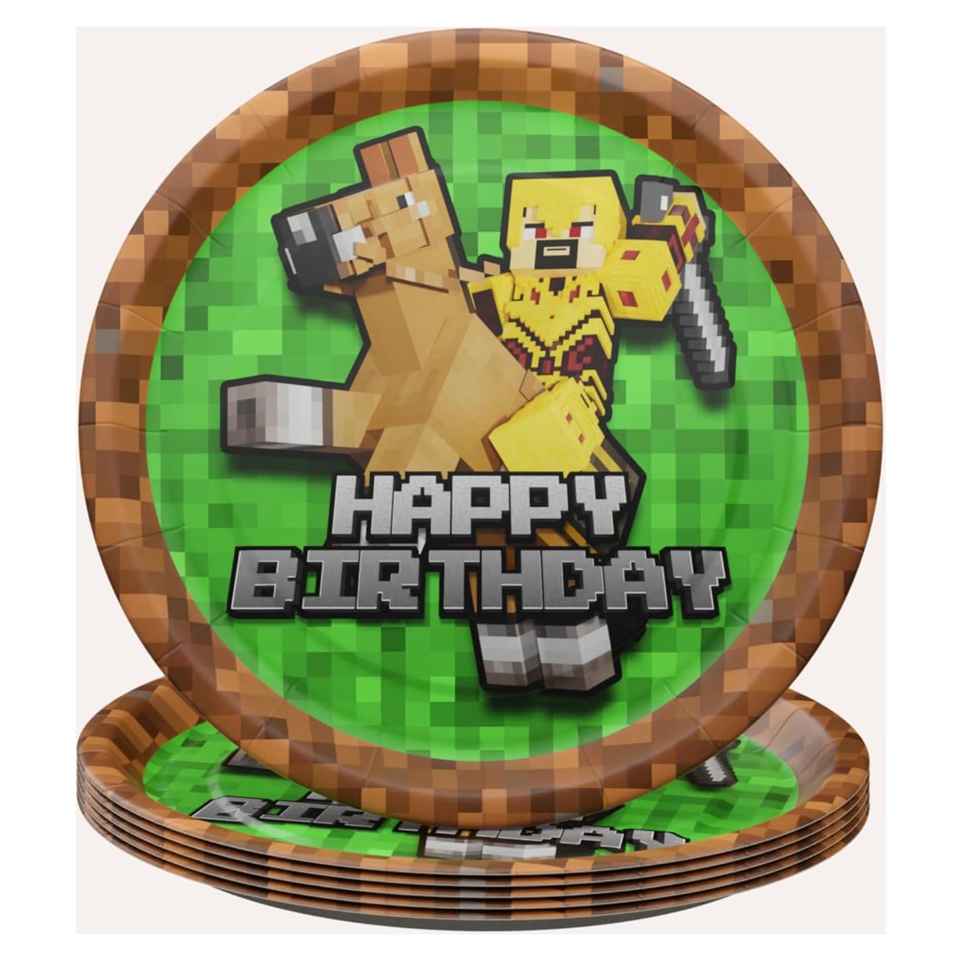 Platos de Cena Pixel Warrior Blue Orchards - 20 Piezas 22.86 cm