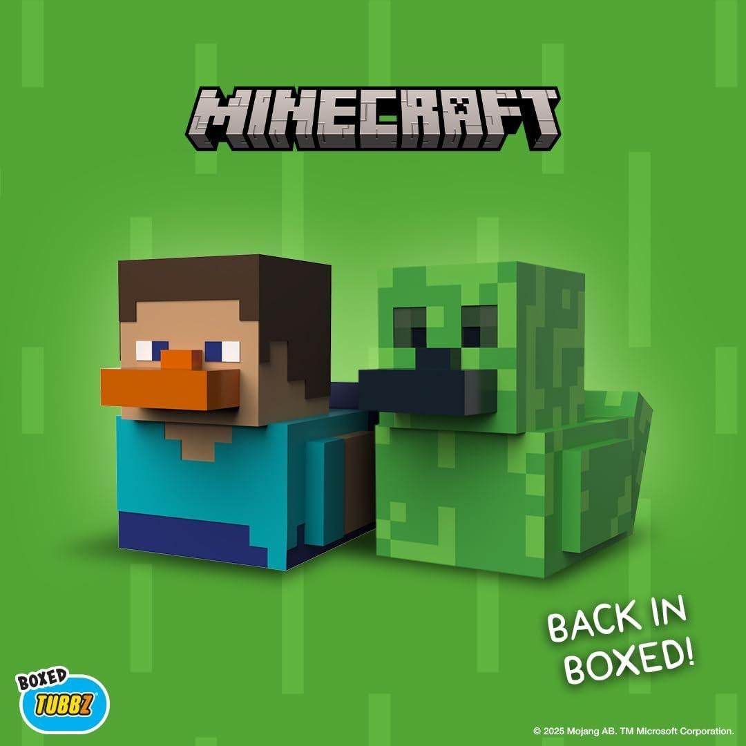 Figura de Vinilo TUBBZ Minecraft Steve Pato de Goma 23 cm