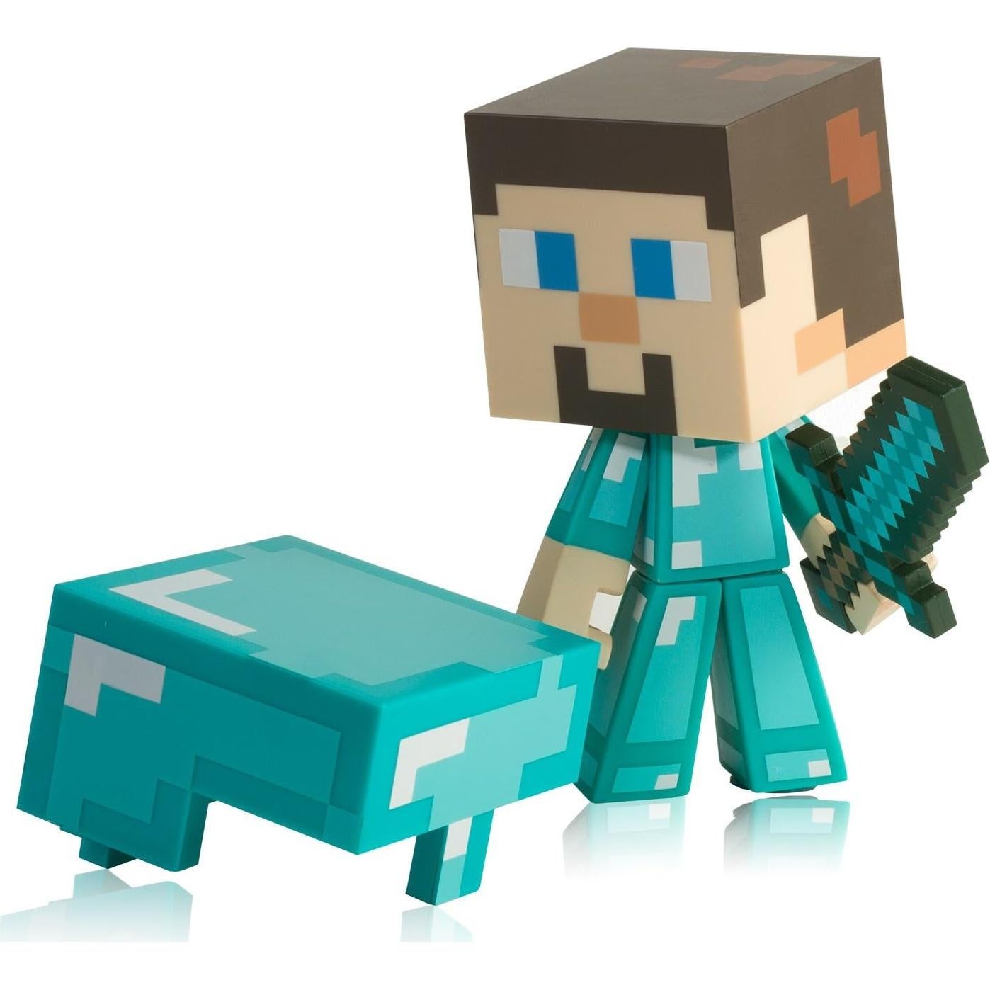 Figura de Vinilo Steve Diamante Minecraft 15.24 cm