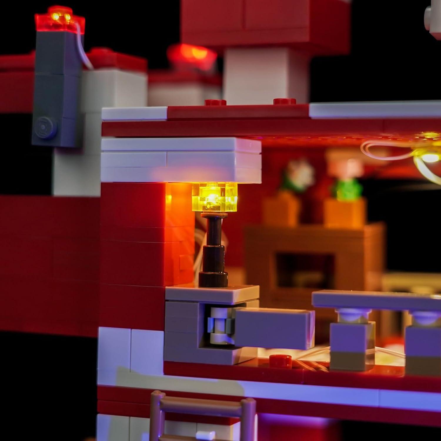 Kit de Luz LED Hilighting para Lego La Casa Mooshroom