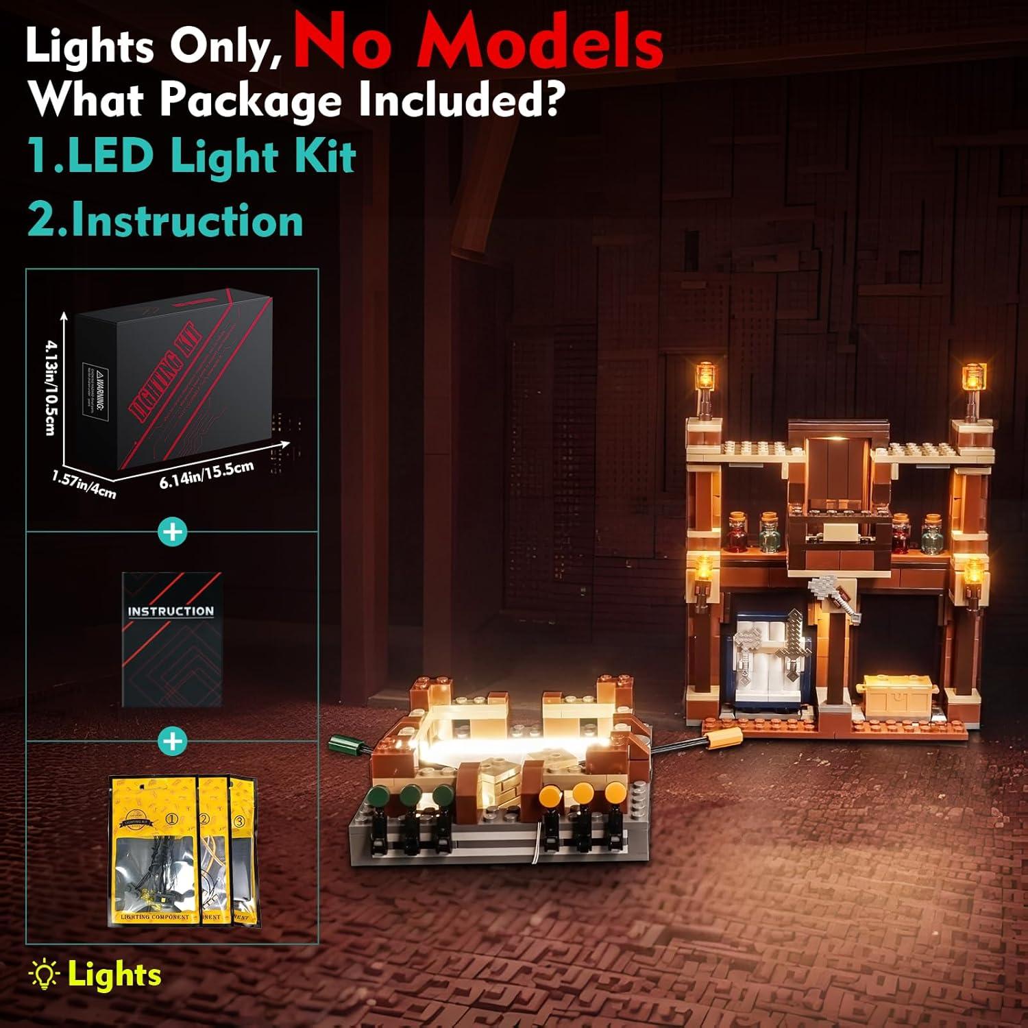 Kit de luz LED LocoLee para LEGO 21272 Mansión en el bosque