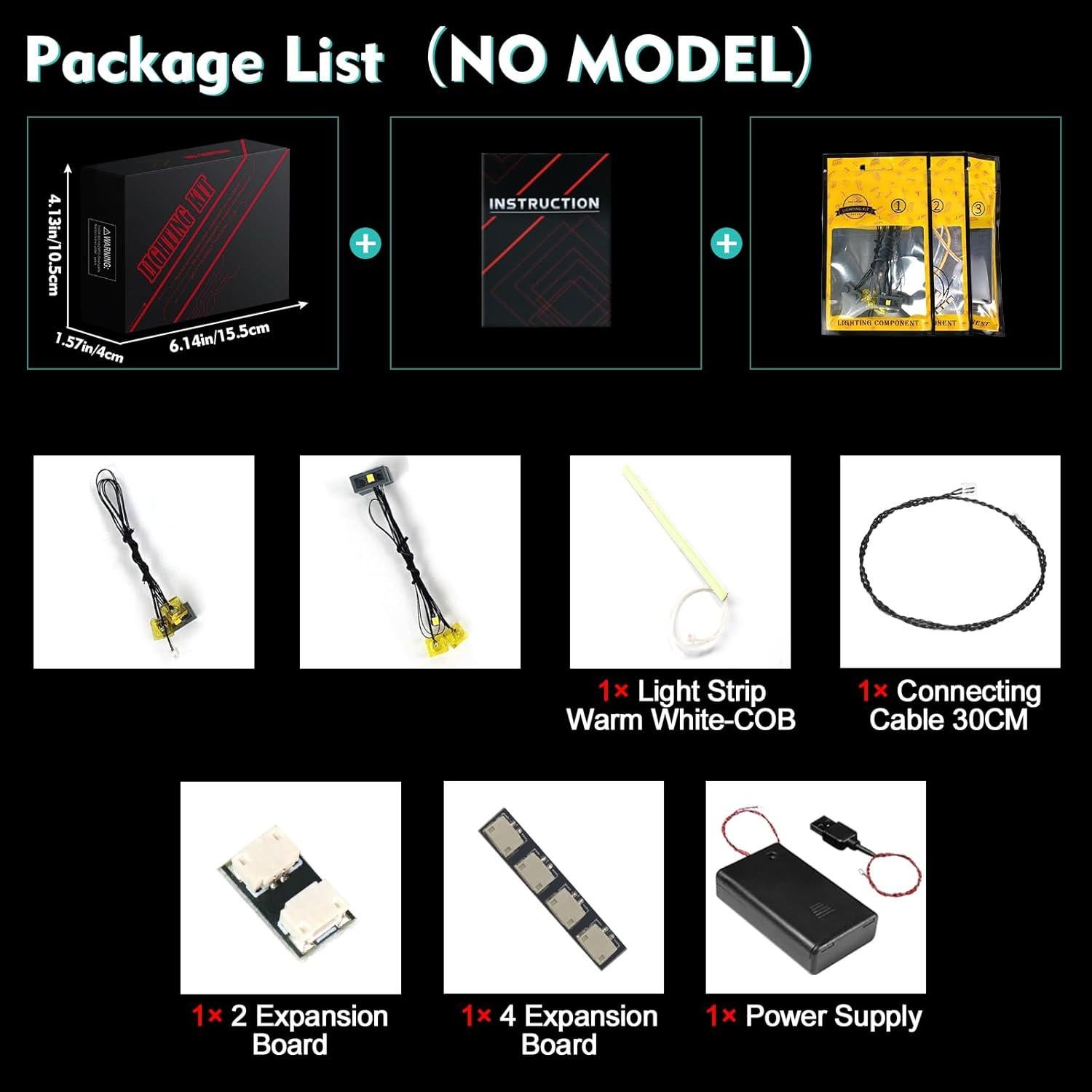 Kit de luz LED LocoLee para LEGO 21272 Mansión en el bosque